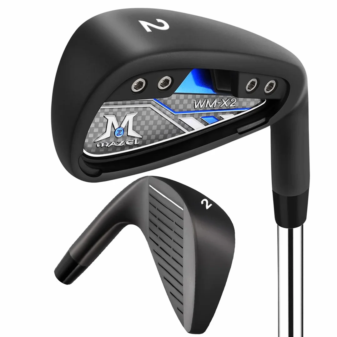 MAZEL Iron Club de golf individual para hombre, cara fresada, eje de acero