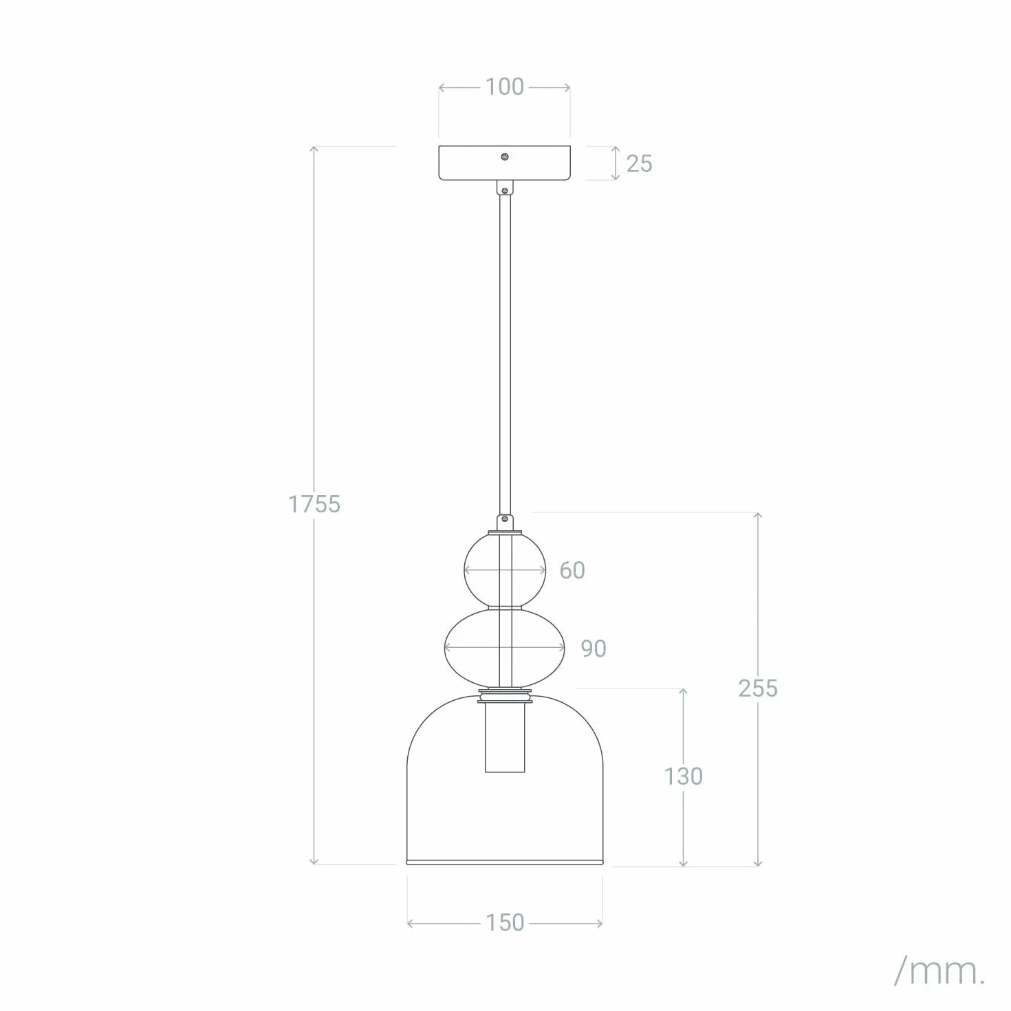 LEDKIA LIGHTING Lámpara Colgante Metal Cristal Baudelaire Rosa E14
