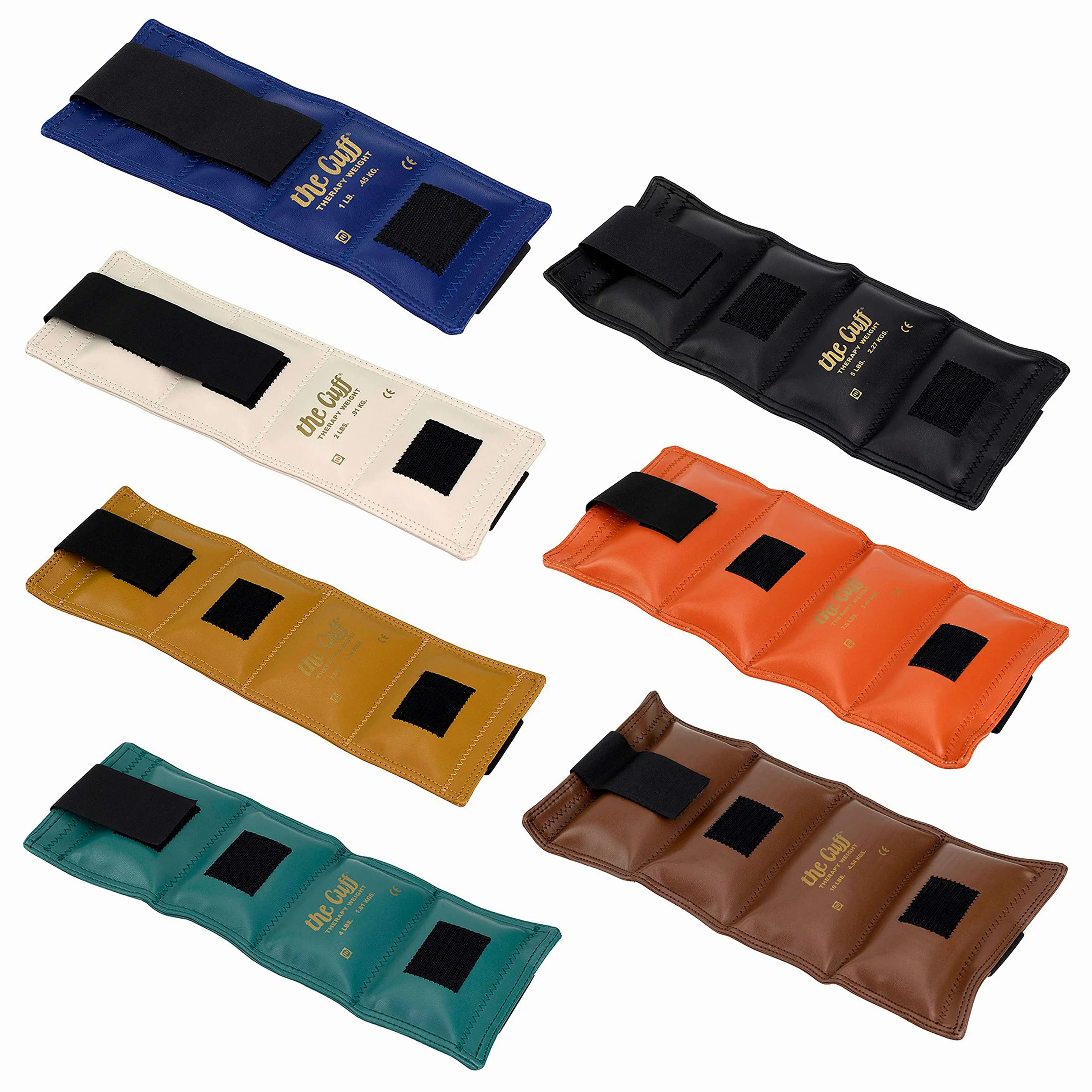 Cando, Pesas para rehabilitación de muñeca y tobillo, Multicolor, 14.85 kg (7 pcs)