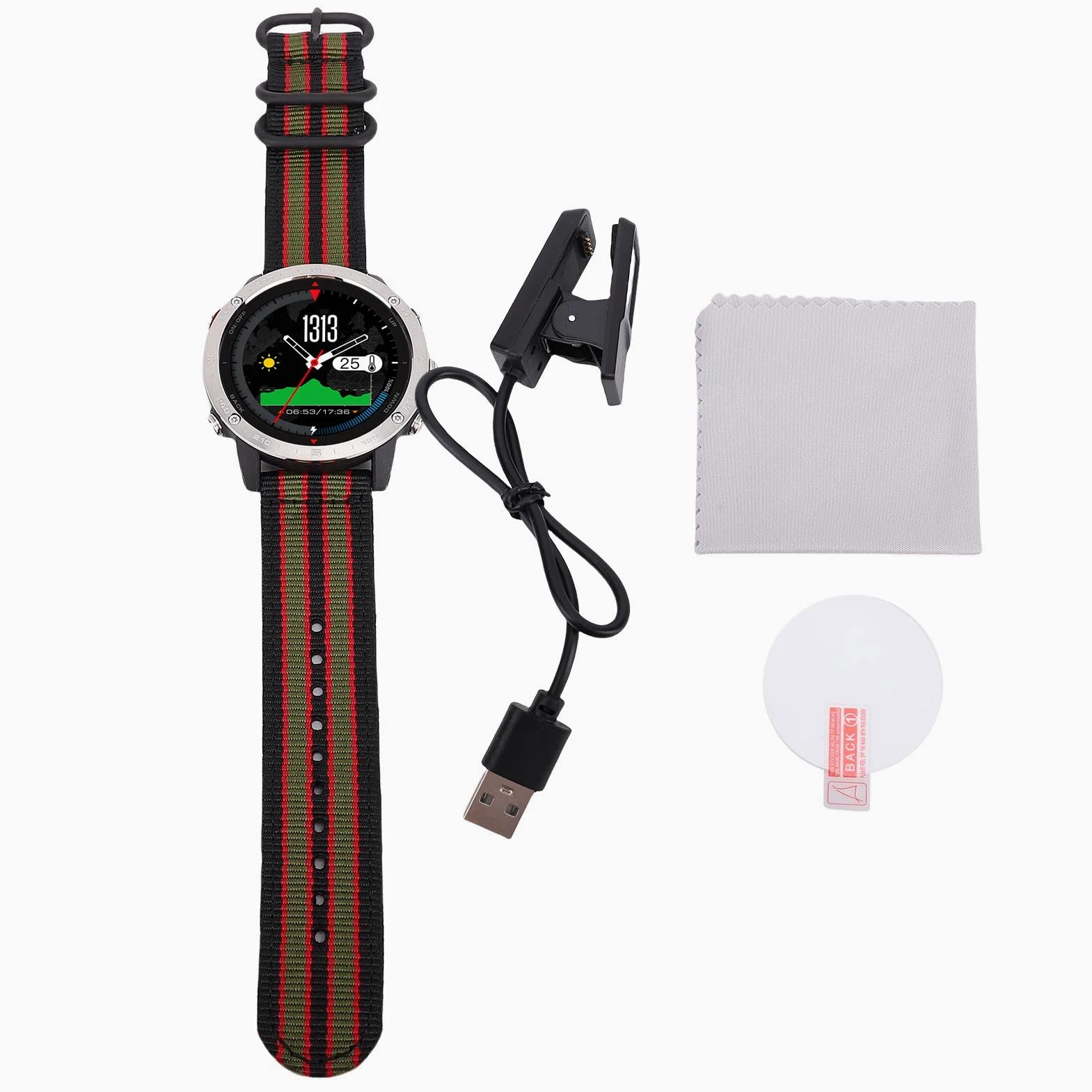 Reloj Deportivo Inteligente, Ordenador de Buceo Ligero de Nailon de Aleación de Ti con Sensor de Profundidad de Barómetro para Nadar, Bucear y Bucear