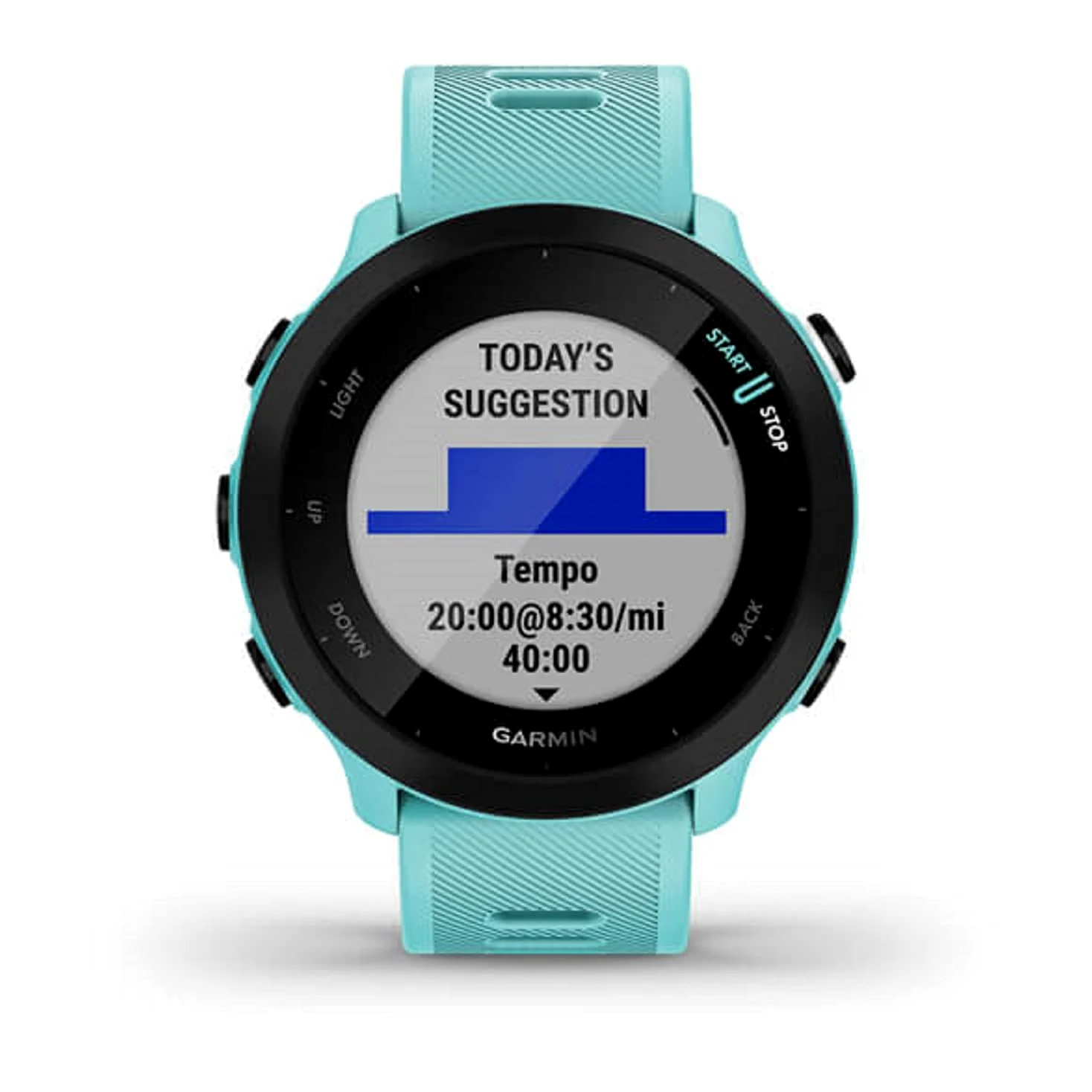 Garmin Forerunner 55, reloj de correr GPS - Aqua (Reacondicionado)