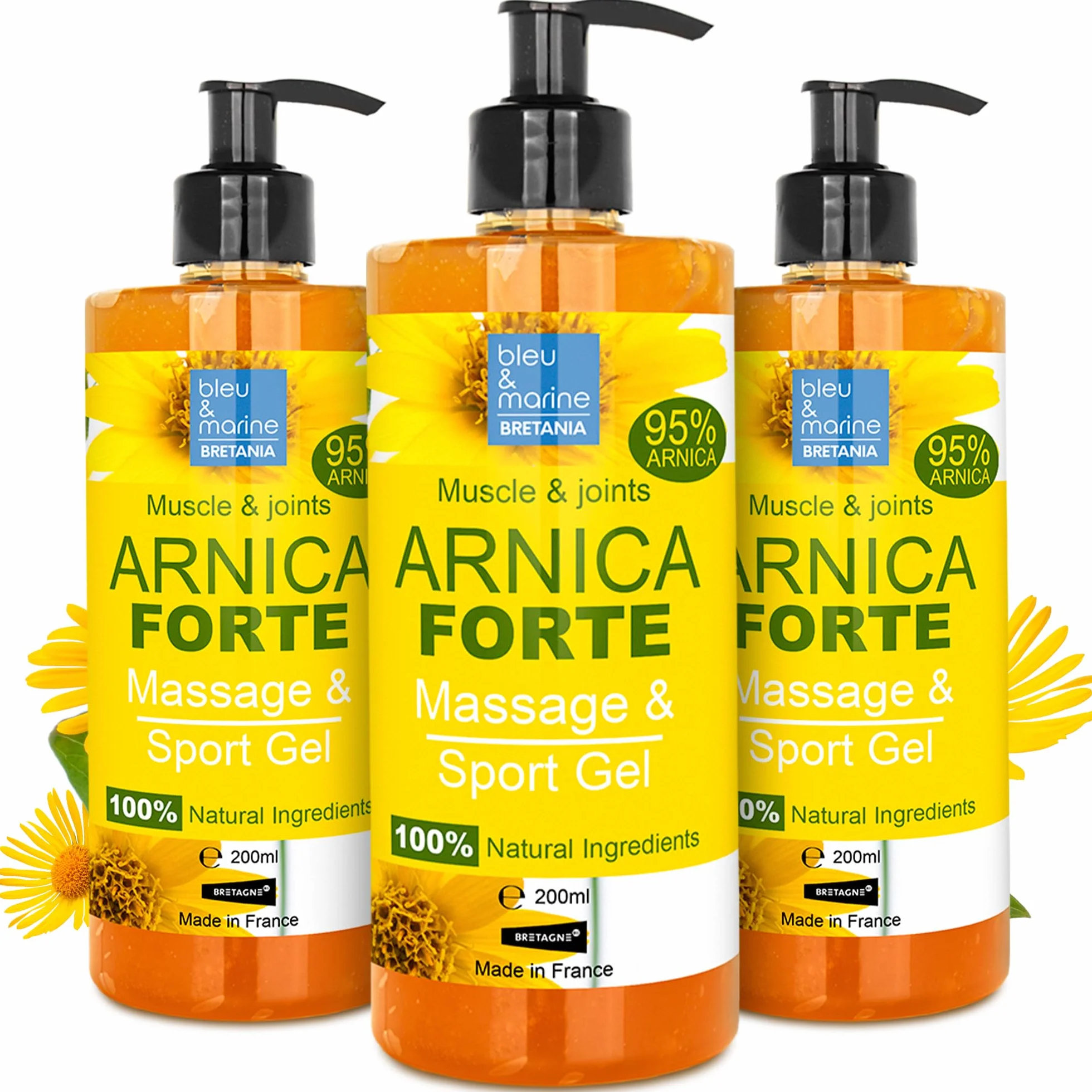 Arnica Gel Extra Fuerte Masaje Muscular y Articular Pack Ahorro 3 x 200 ml