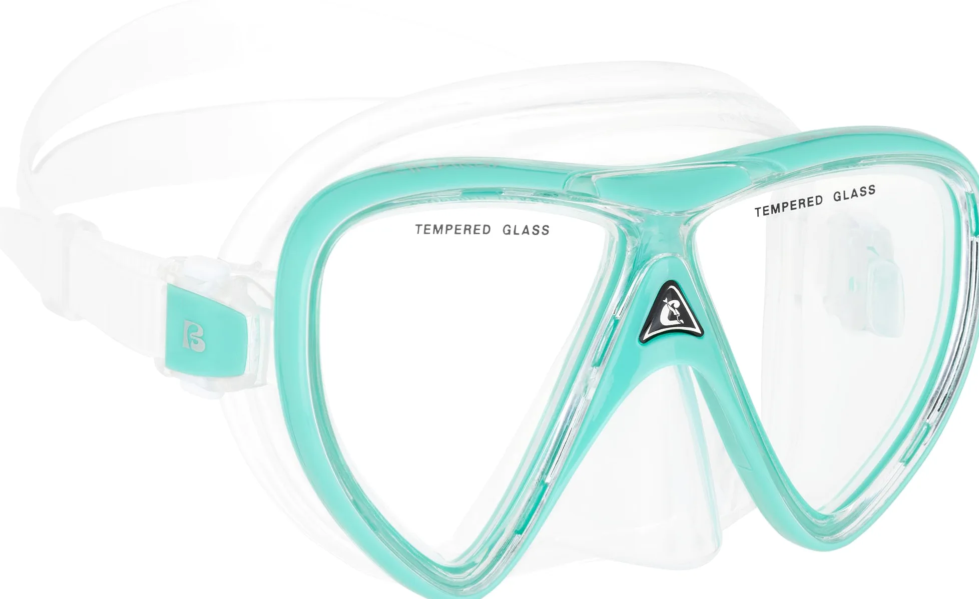 Cressi Ikarus - Máscaras de 2 lentes, transparente/verde aguamarina