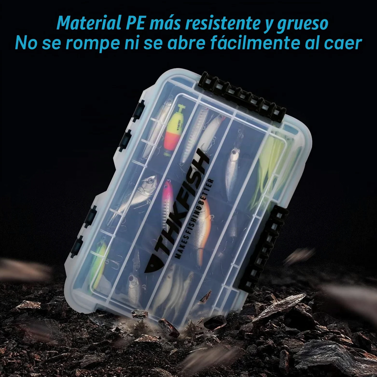 THKFISH Caja de Aparejos de Pesca Caja de Cebo Flotante Impermeable para Paletas de Aparejo de Pesca 3600-2pcs