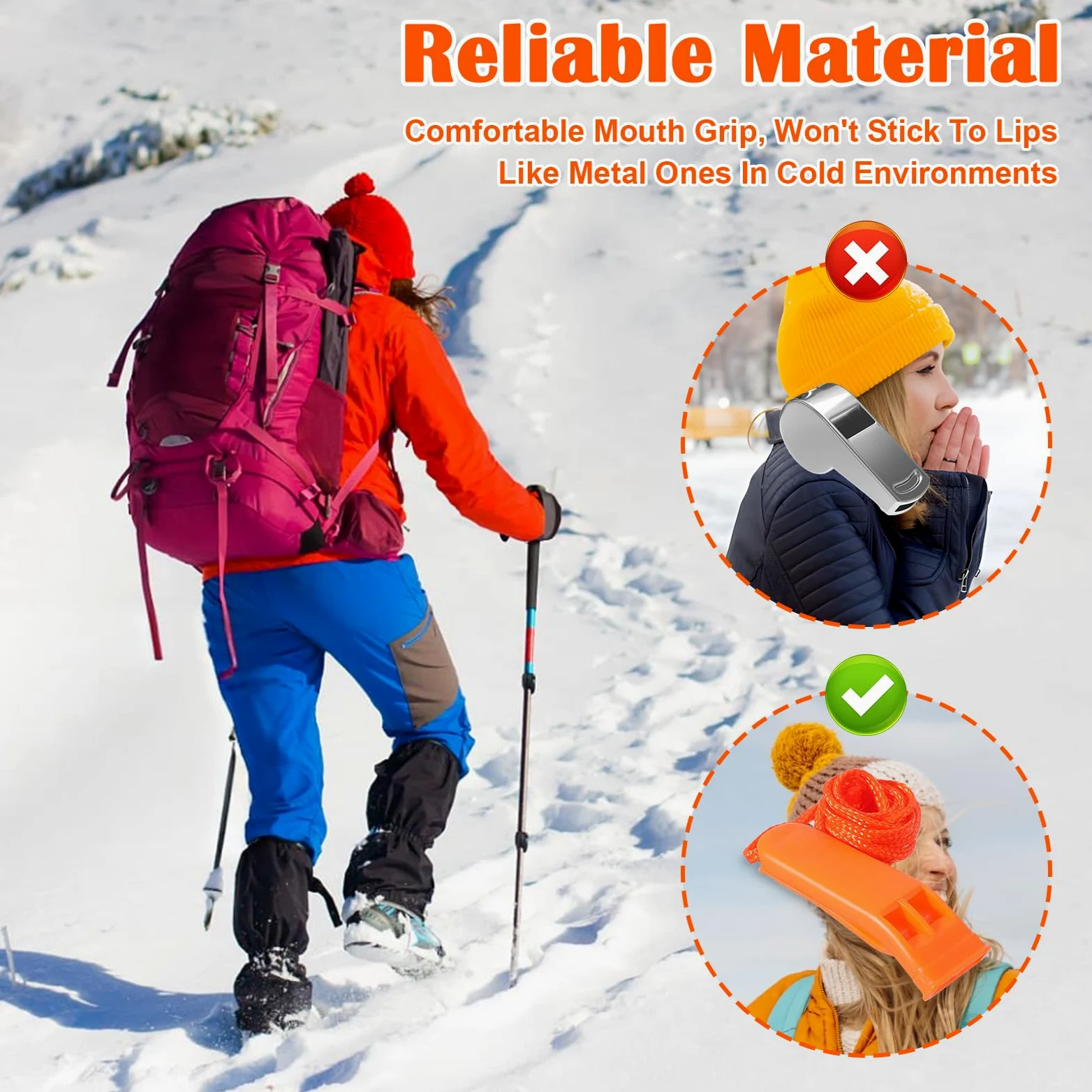 100 silbatos de emergencia con cordón de seguridad, silbatos de supervivencia para seguridad, camping, senderismo, canotaje, caza, supervivencia, rescate, señalización