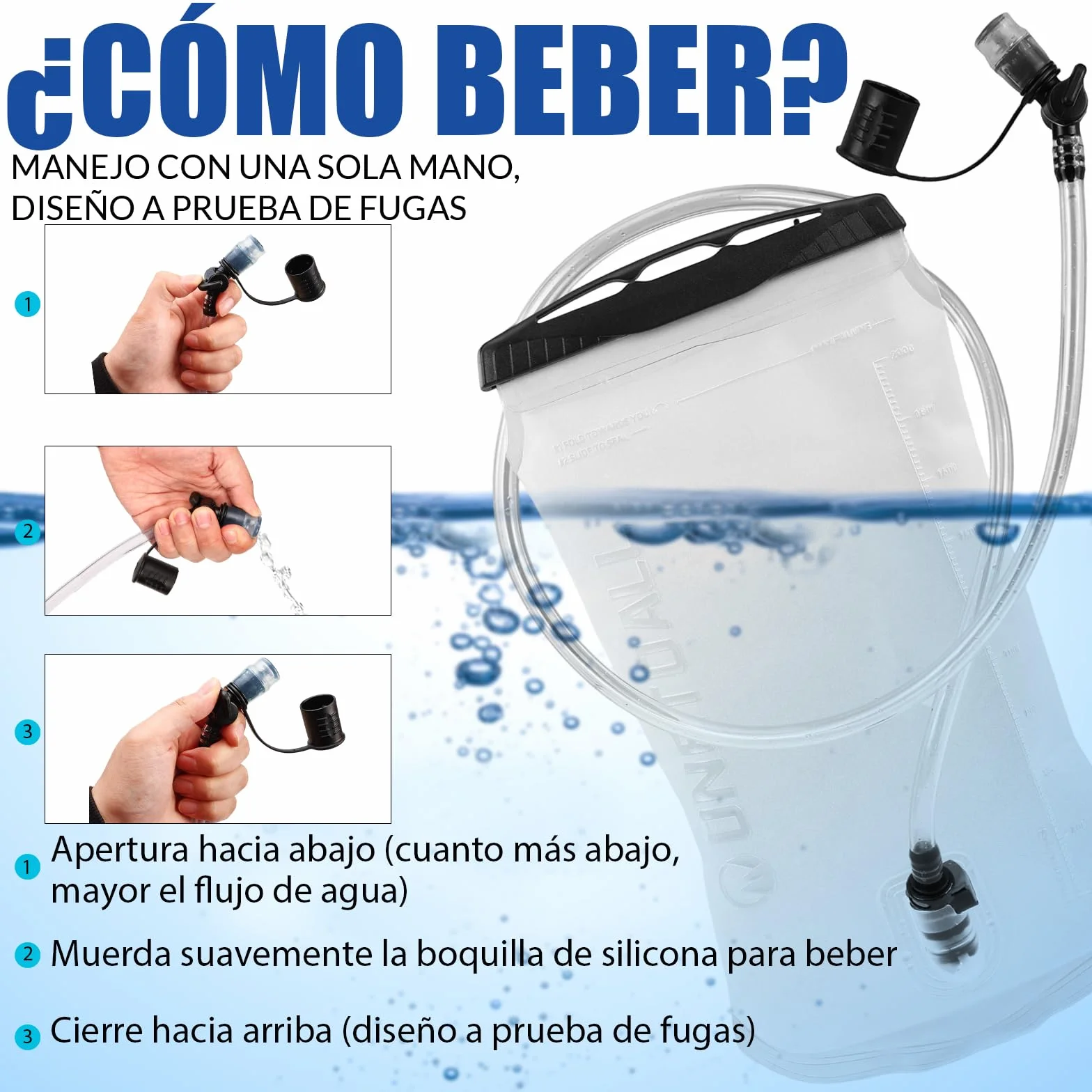 Chaleco Running Hombre Mujer, Mochila Hidratacion Trail con Bolsa Agua 2L, Reflectante