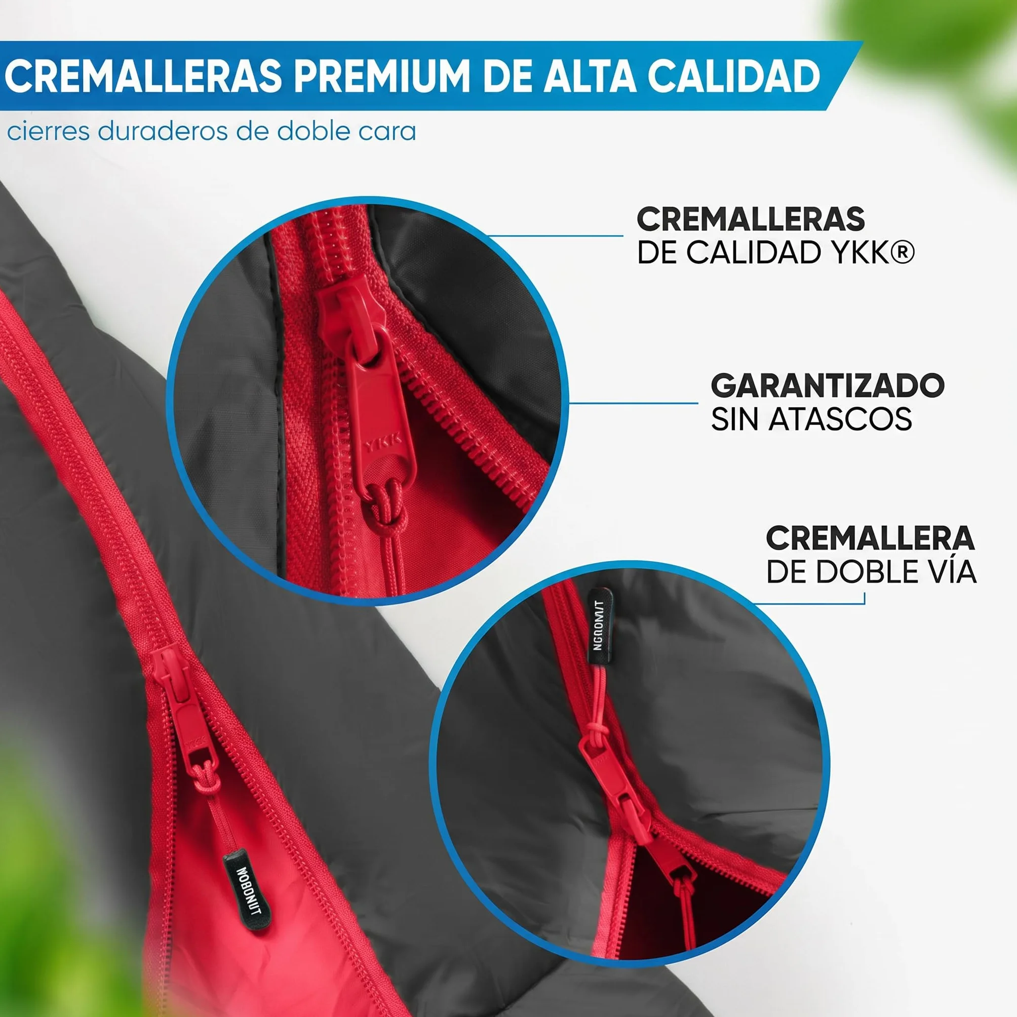 NORDMUT® Saco de Dormir Adulto Comfortable - Sleeping Bag Compacto y Ultraligero (900/1500 g) - 3 Estaciones (250 gsm) de Verano (100 gsm) campismo