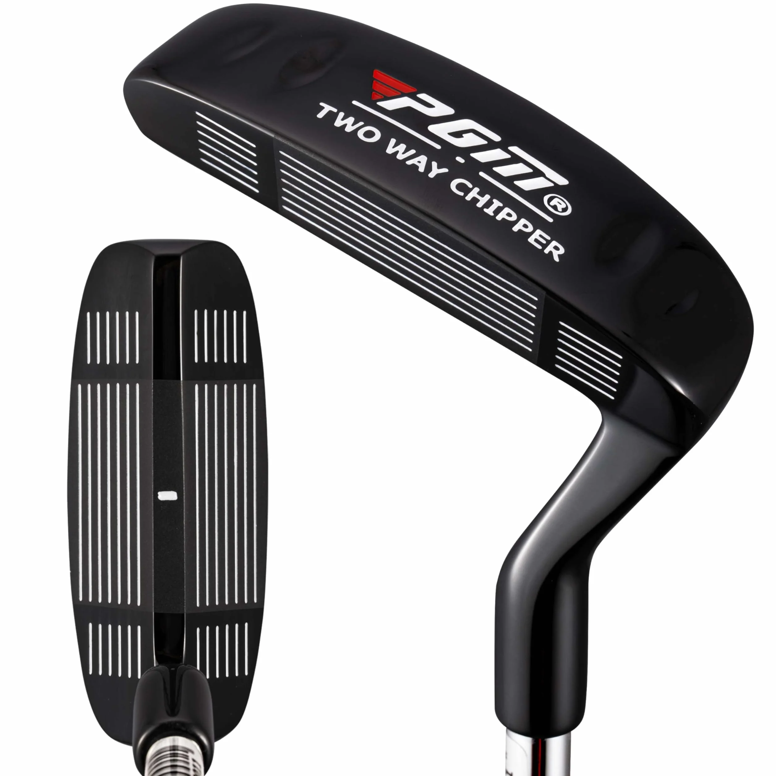 PGM Club de golf de dos vías para hombres y mujeres, ambidiestro zurdo y diestro, alto perdón para fichas de juego cortas fáciles (negro)