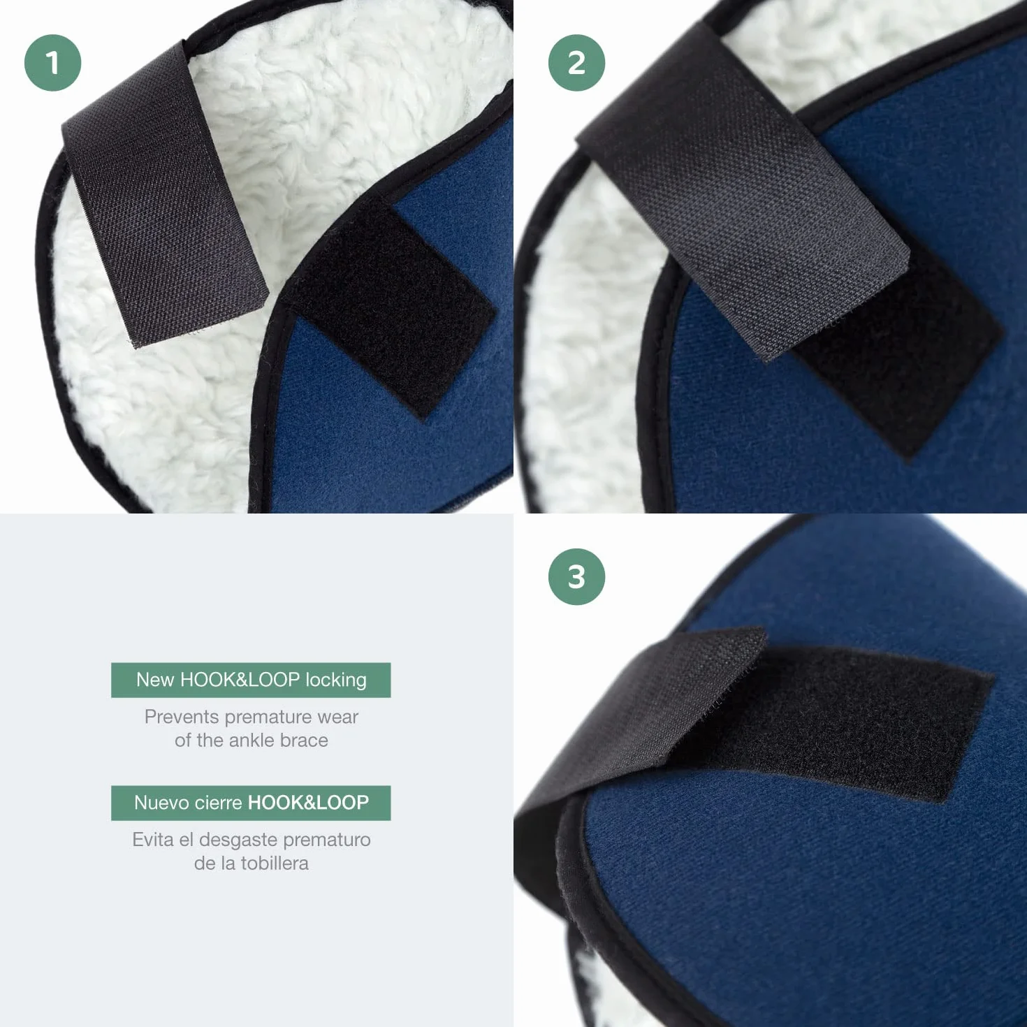 Taloneras Antiescaras – Protectores para Talón, Pie o Codo – Prevención de Úlceras por Presión – Talla Única, Azul Marino