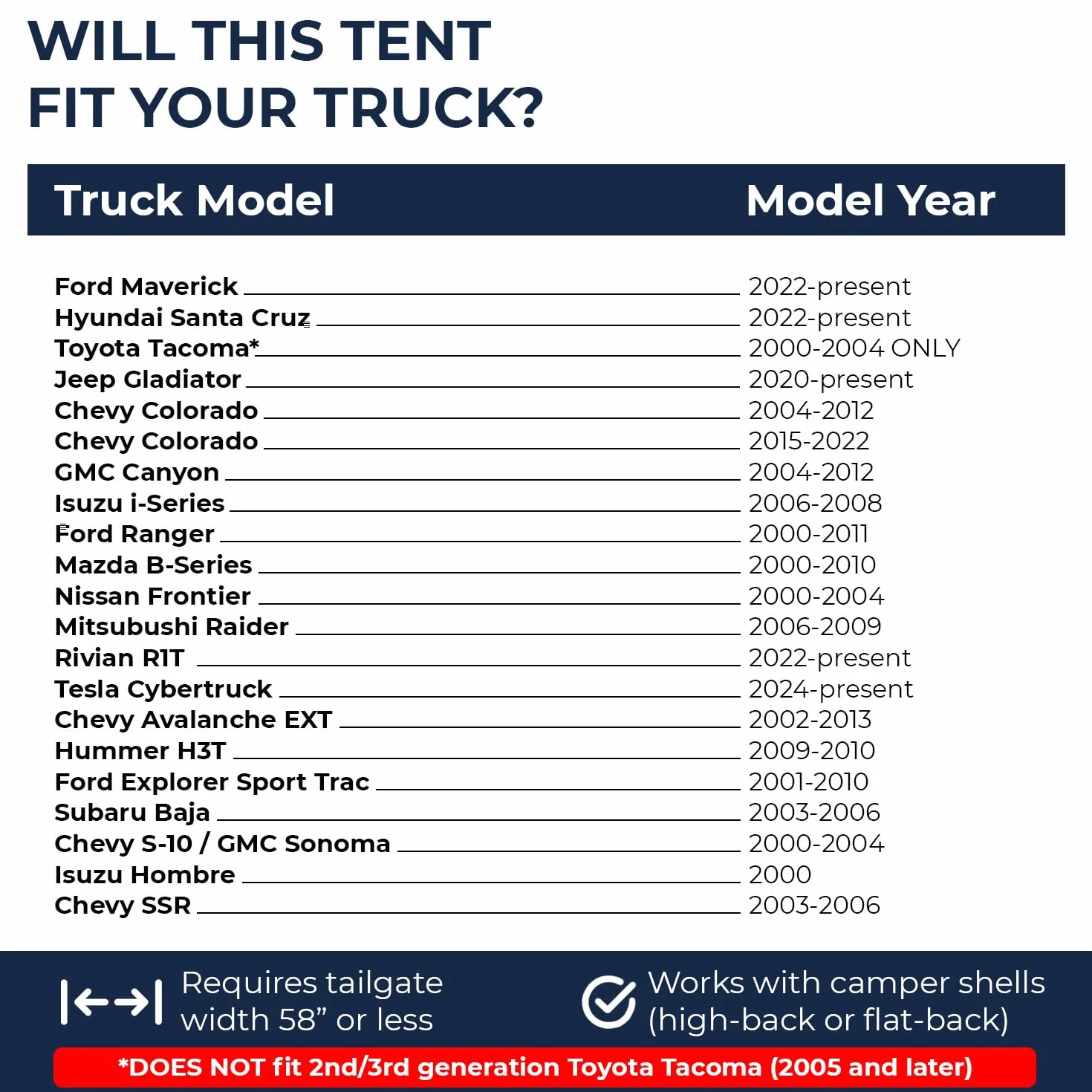 DAC Mid - Size Truck Tent by Dac Inc.-Vehicle Tents