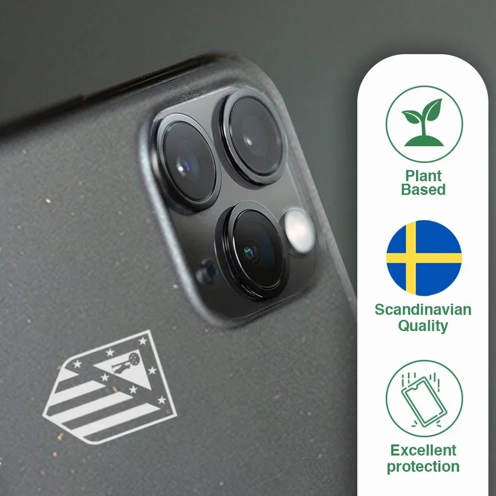 Funda Móvil para Apple iPhone 13 Atlético de Madrid – NDDC Slogan – Diseño ergonómico – Protección Ligera y Resistente para móvil – Negro