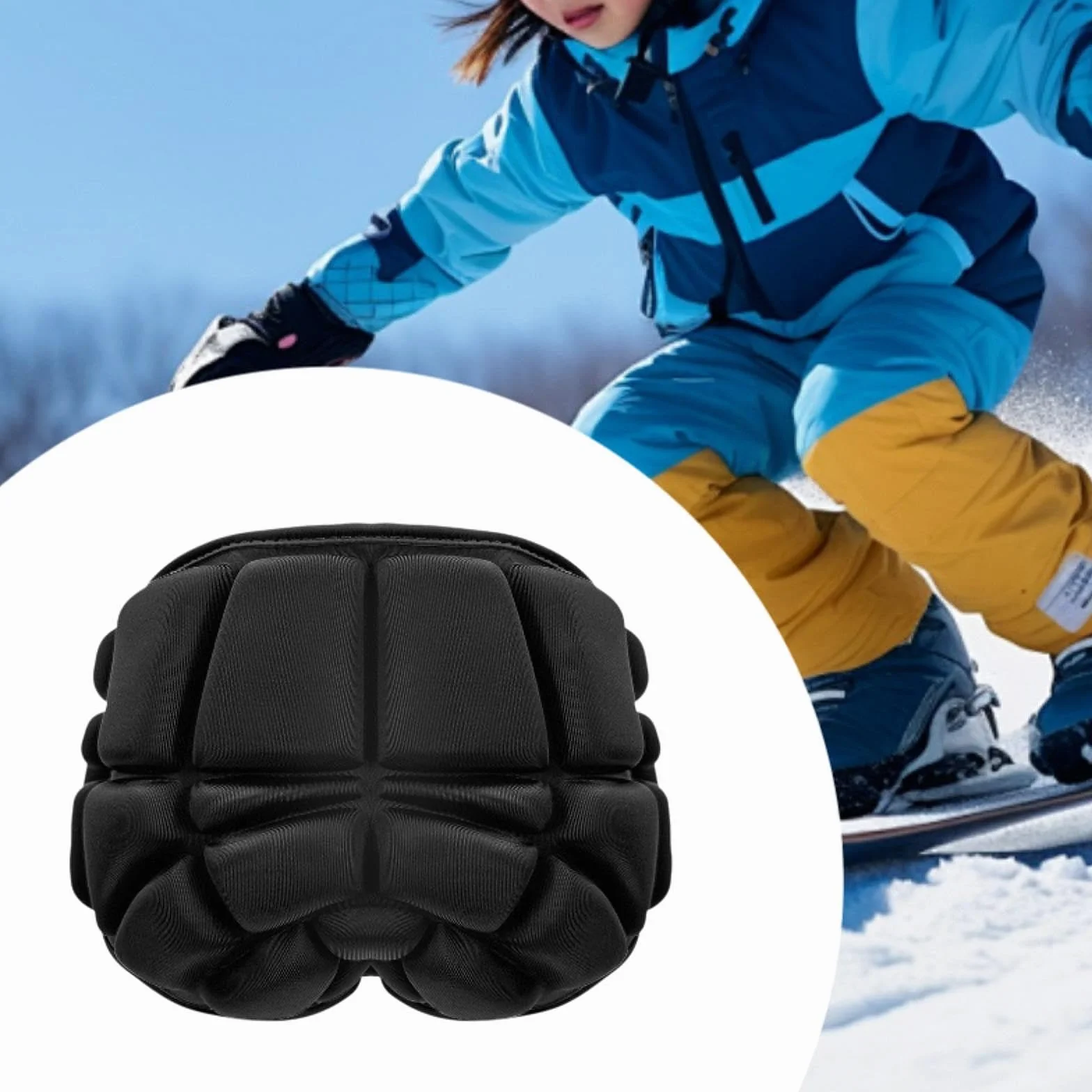 Milageto Equipo Protector de esquí, Protector de coxis, Pantalones Acolchados portátiles, cómodo cojín para el Trasero, para monopatín, Patinaje artístico