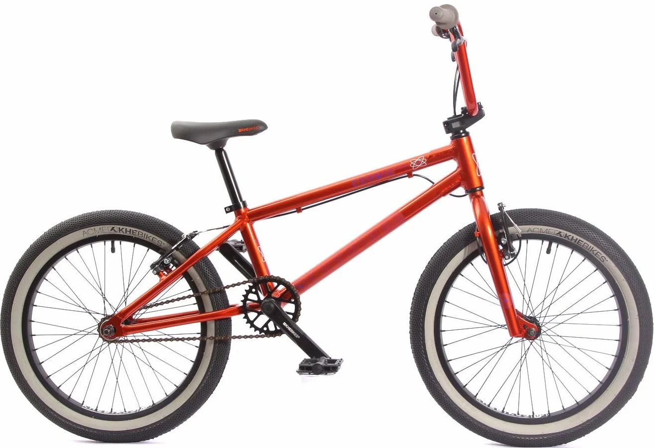 KHEbikes KHE Cosmic AL 20 pulgadas BMX Bike – Modelo 2025 – Marco de aluminio – Affix Rotor – Frenos V delanteros y traseros – 10,6 kg – Color Naranja – Para principiantes – 135 – 170 cm de estatura
