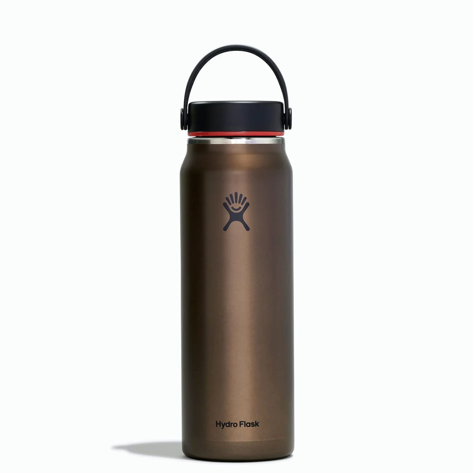 Hydro Flask - Trail series - Botella Isotérmica Ligera 621 ml (21 oz) - Botella Reutilizable de Acero Inoxidable y Aislamiento al Vacío con Tapón Flex Hermético - Wide Mouth - Obsidian