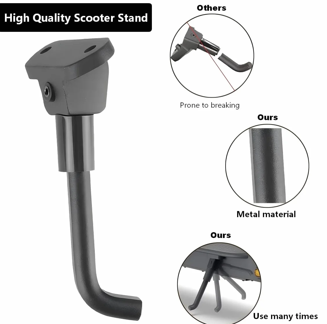 Becharge Soporte para Patinete Eléctrico M365, Compatible con Pro2/M365/M365 Pro/Scooter 3/Essential 1S, Aleación de Aluminio