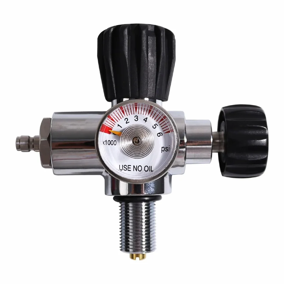 TUXING 4500PSI Alta Presión PCP Paintball Estación de Relleno Válvula de Acero Inoxidable HPA CO2 Tanque DIN Sistema de Carga Negro M18*1.5