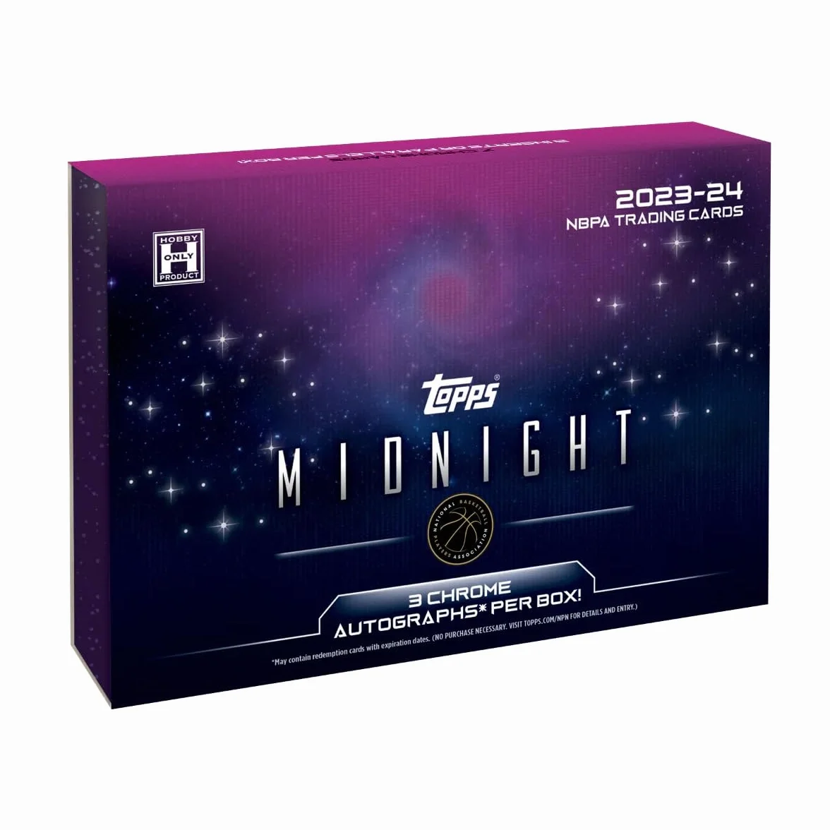 Caja de Tarjetas coleccionables de Baloncesto Midnight 2023/24 (3 autógrafos cromados por Caja de Pasatiempos)