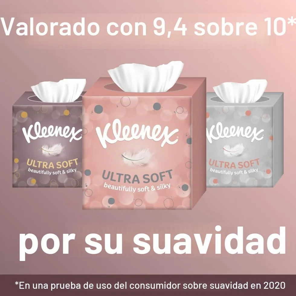 Kleenex Cubo Ultrasoft Pañuelos de Papel 12 cajas 576 pañuelos