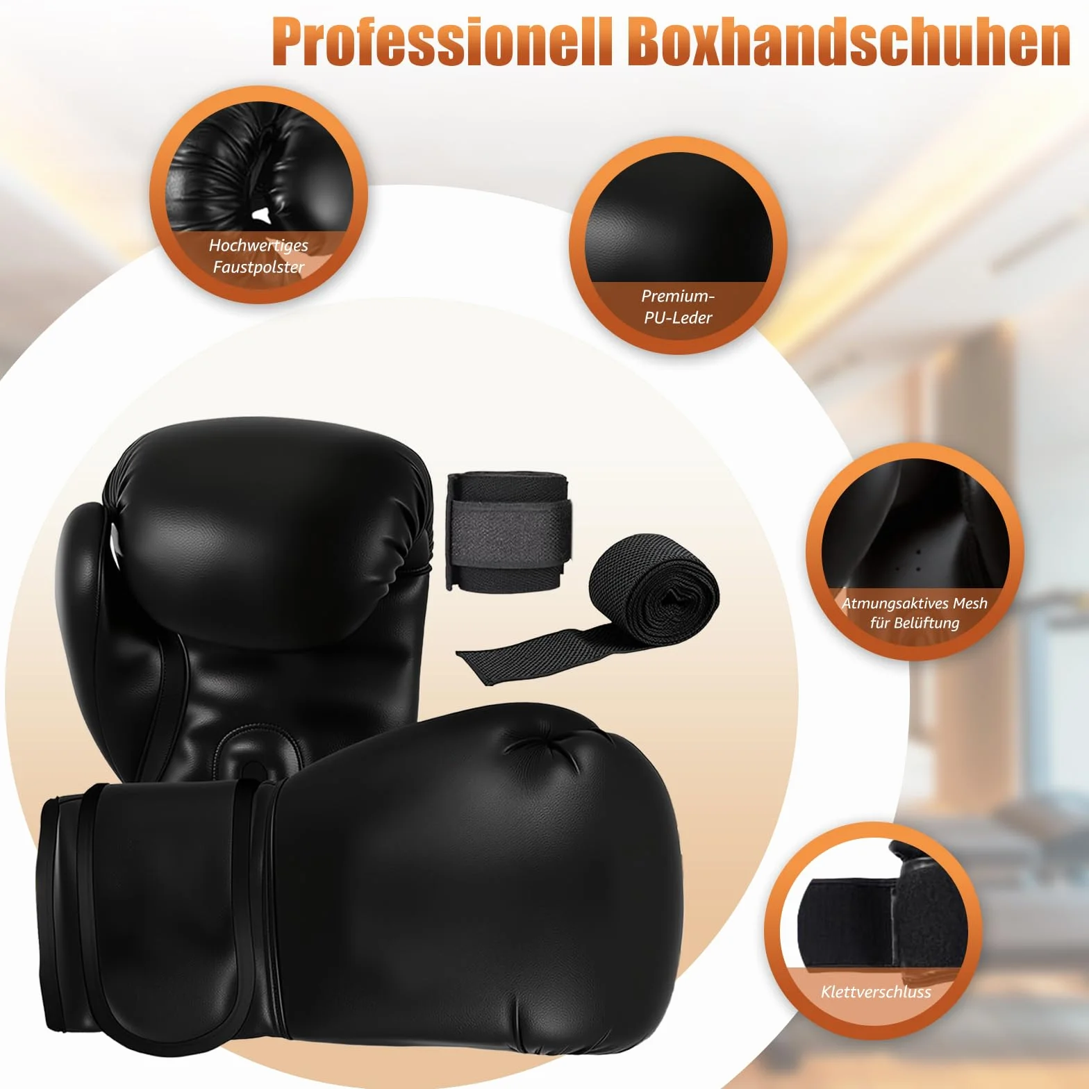 Set de Saco de Boxeo 120 cm para Adultos con Guantes, Kit de Protecciones Azules, Pelota de Reacción, Cadena y Gancho - Equipo Completo para Entrenar en Casa, Gimnasio, Kickboxing, Muay Thai, Karate