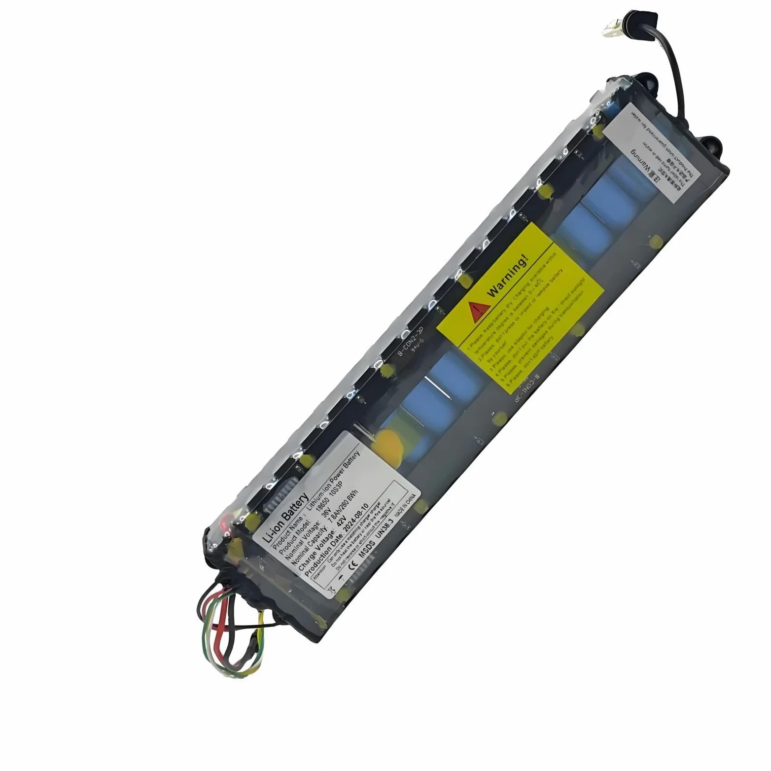 Pack de Batería de Iones de Litio 10S3P 36V 7800mAh con Interfaz de Comunicación de Celdas para Xiaomi M365 Patinete Eléctrico 335×70×40mm Azul