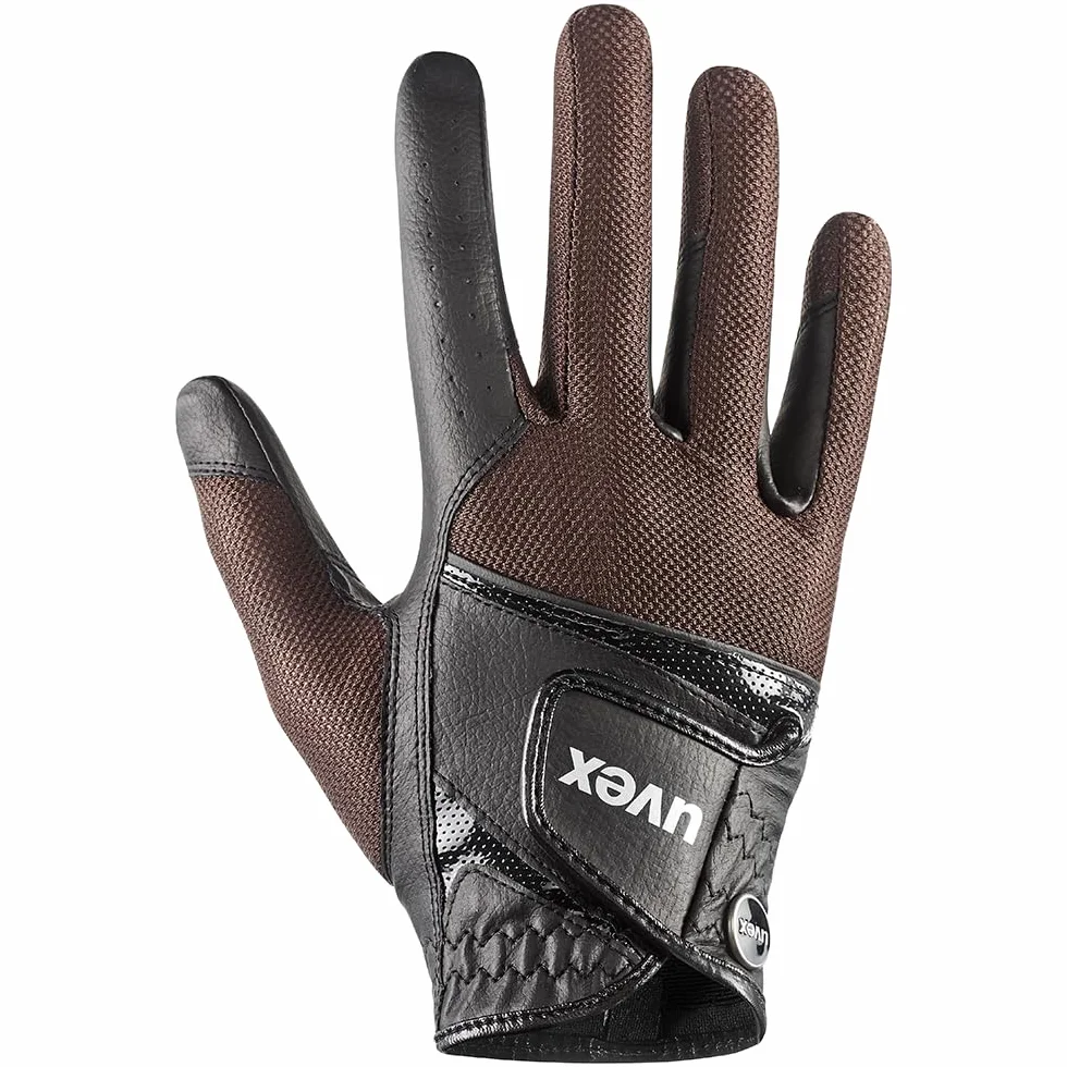 Uvex sumair - Guantes de equitación para Adultos - Flexible - ventilación óptima - Black-Brown - 9.5