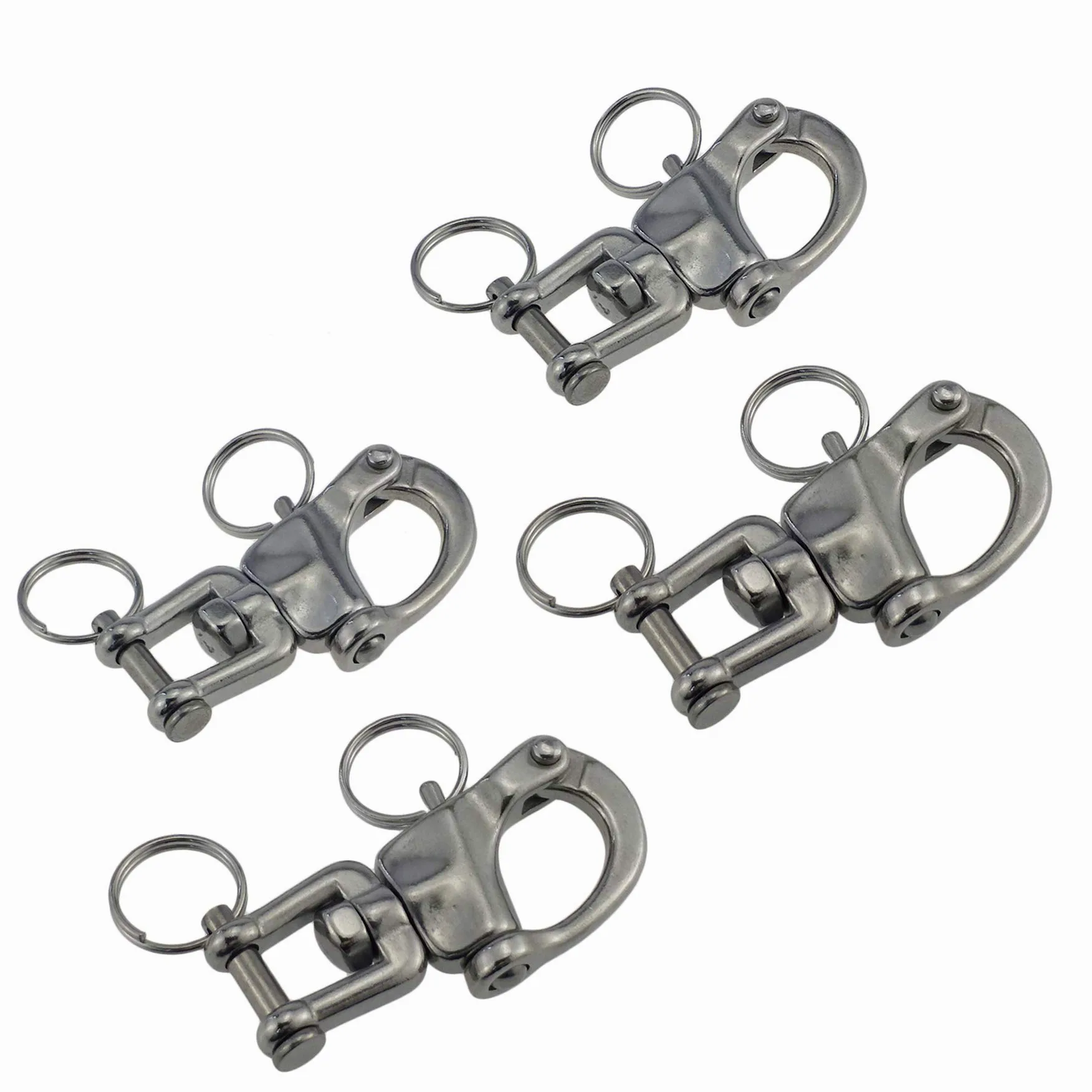 LB PARTS - Par de grilletes giratorios de acero inoxidable 316 para velero o spinnaker, 4Packs 2-3/4"