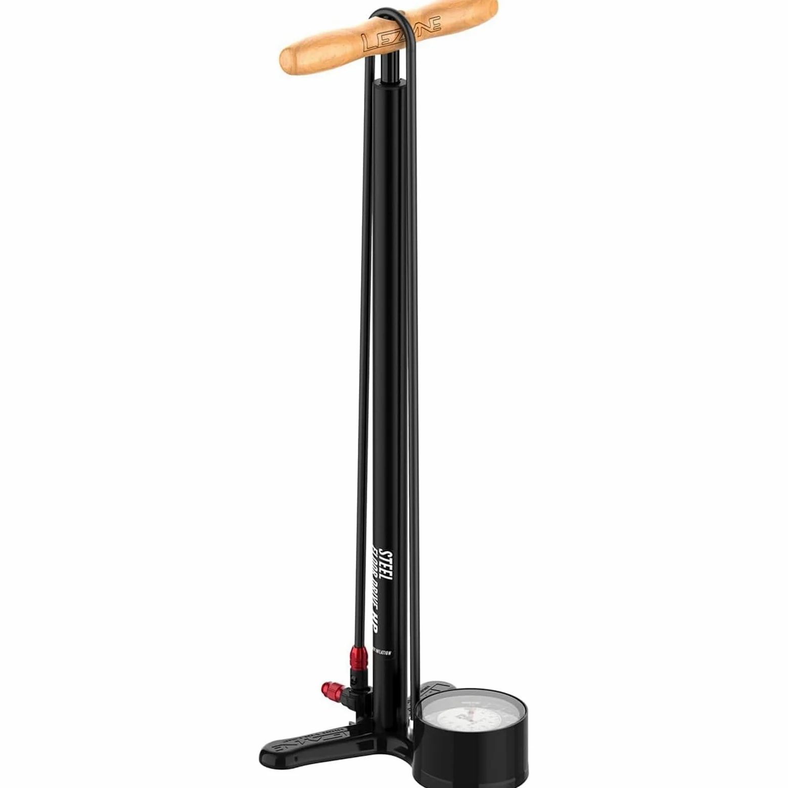 LEZYNE Steel Floor Drive – Manomètre 3" 5 – Bomba de Pedal Unisex Adulto