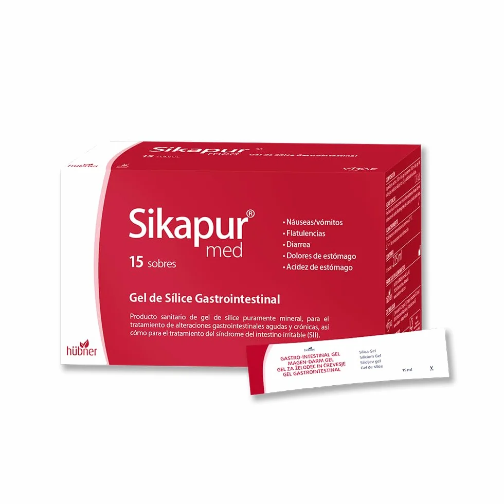 VITAE Sikapur Gastro 15 Sticks Gel de Sílice Alivio Gases Acidez Malestar Estomacal Tratamiento Digestivo Sin Gluten Sin Lactosa Vegano