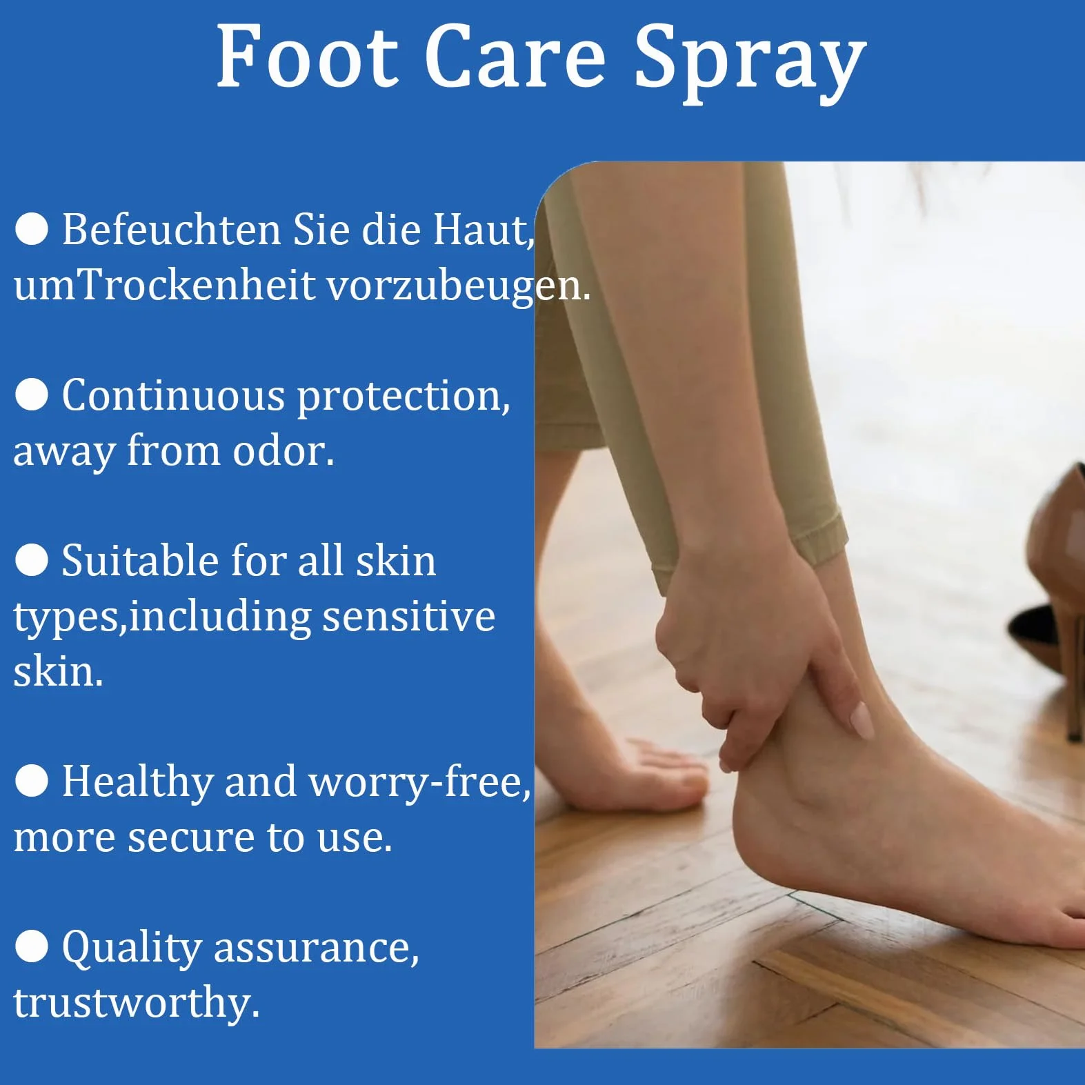 Spray para pies con aceite de árbol de té 120 ml, antimicótico para pie de atleta y eliminador de olor
