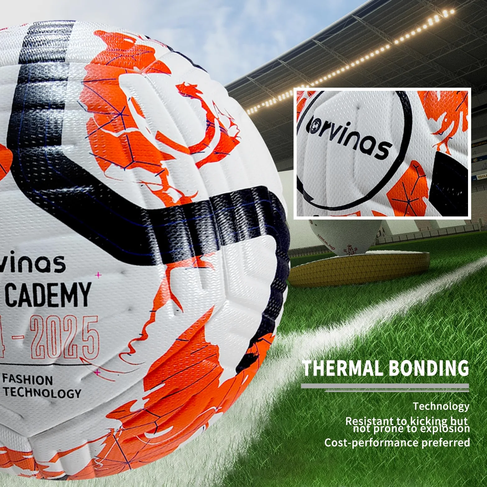 Balón de fútbol tamaño 5,4 – Piel sintética impermeable adherida térmicamente, entrenamiento profesional y pelota de partido para jóvenes y adultos, con bomba y bolsa, juego de regalo de