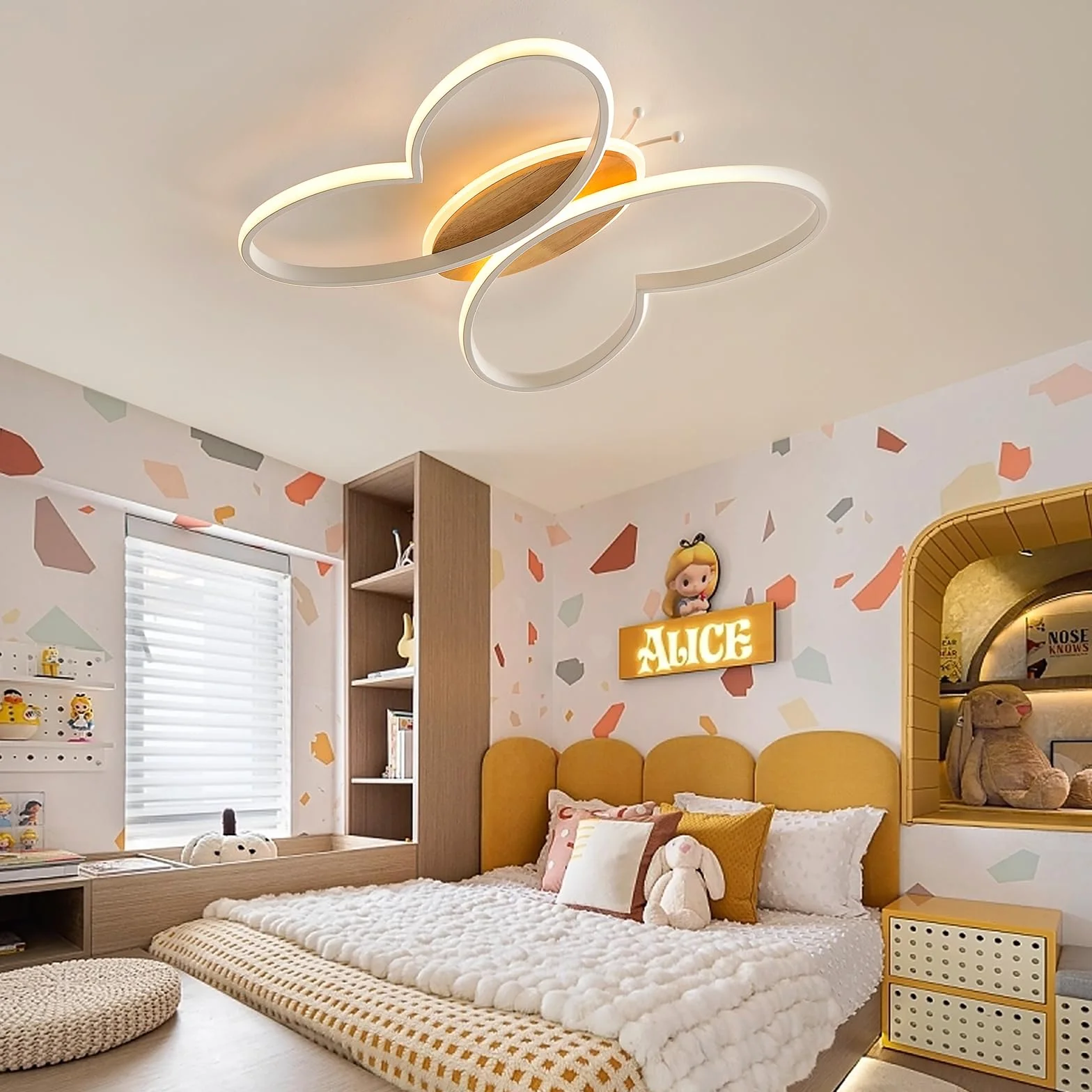 Lámpara Infantil Techo LED Nube 50W Regulable Control Remoto Blanco