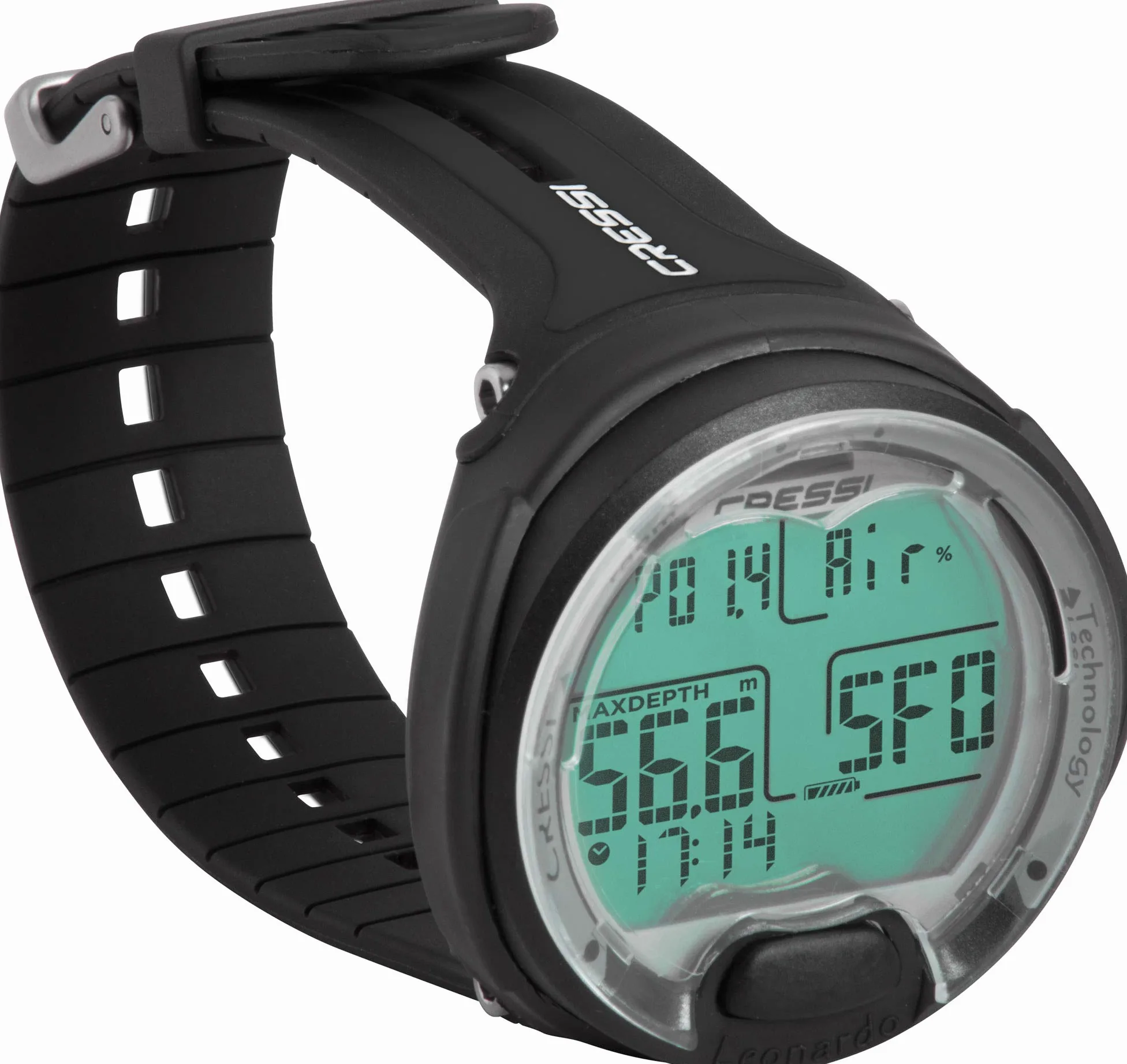 Cressi Leonardo Ordenador de Buceo, Adultos Unisex, Negro/Gris, Talla Única + Lente de Protección para Ordenador de Buceo Profesional
