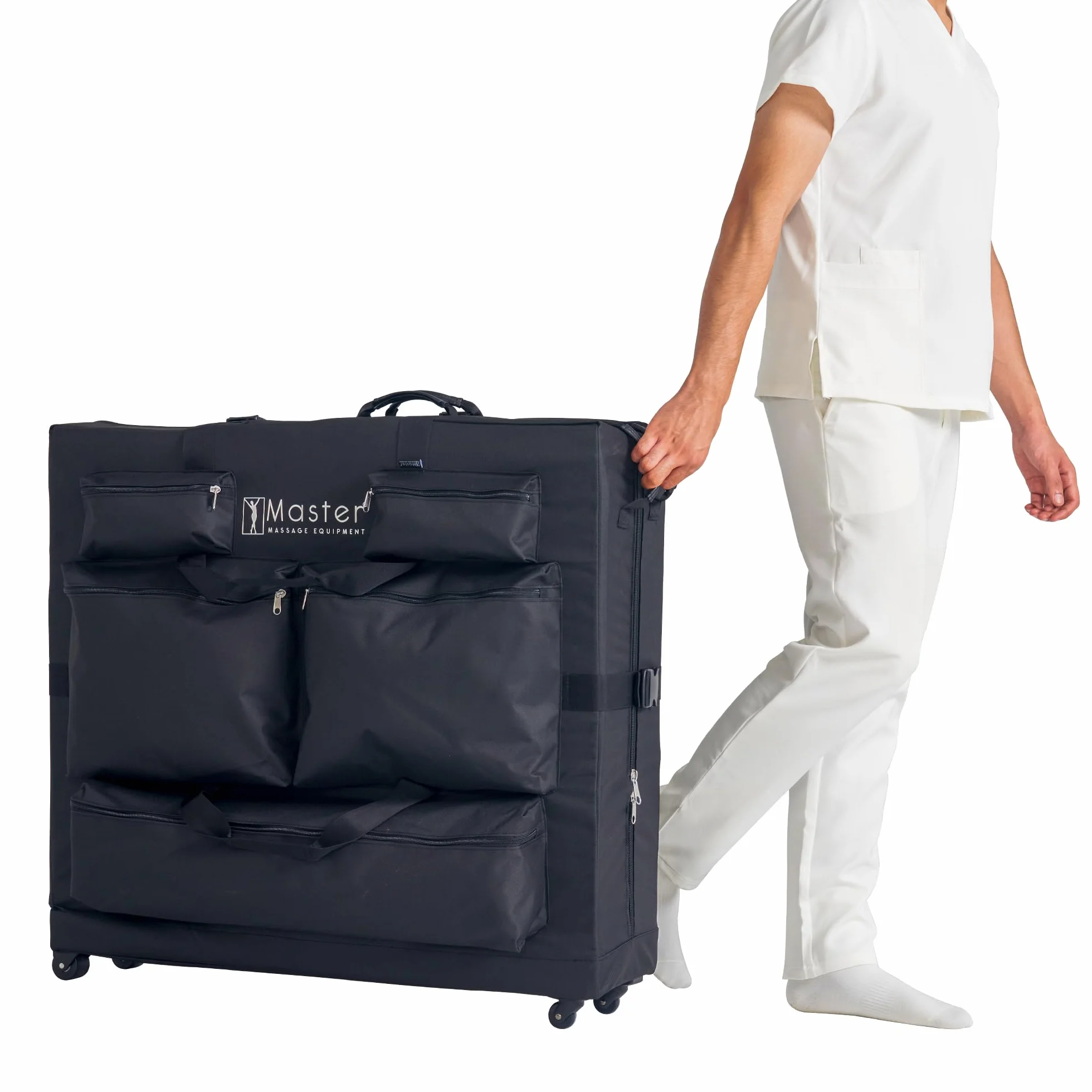 Master Funda universal con ruedas para mesa de masaje, negro