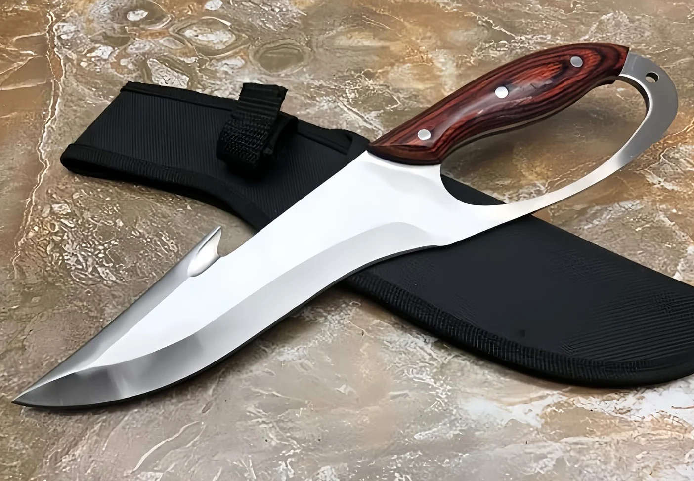 FARDEER Knife Cuchillo de Herramienta para Acampar al Aire Libre K917 Hoja forjada con precisión de, Herramienta de Camping para Pesca, Caza, Actividad Deportiva