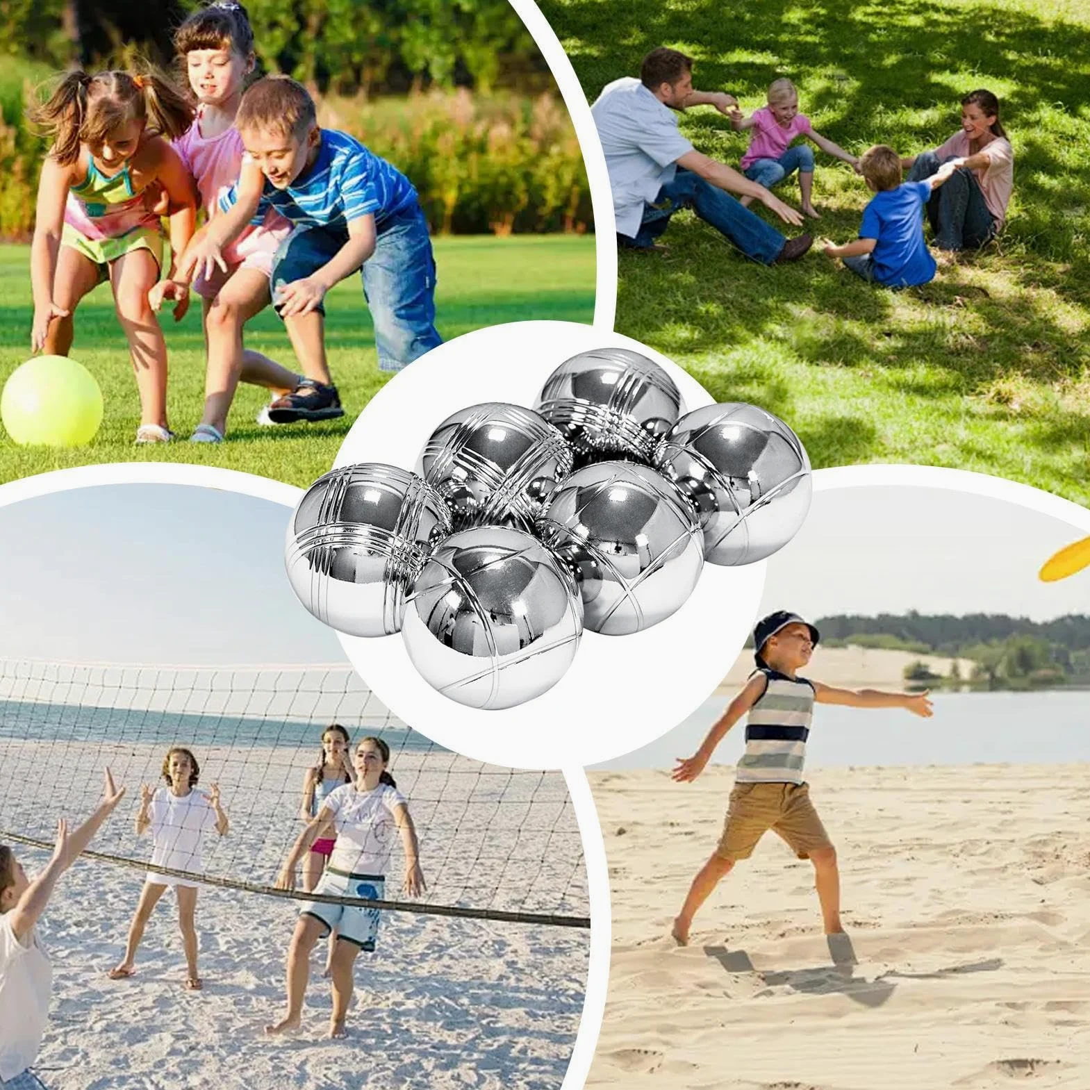 Bolas, juego de bolas de petanca de metal | Bola de petanca al aire libre de metal - Juegos recreativos versátiles al aire libre para vacaciones en la playa, jardín familiar, picas-