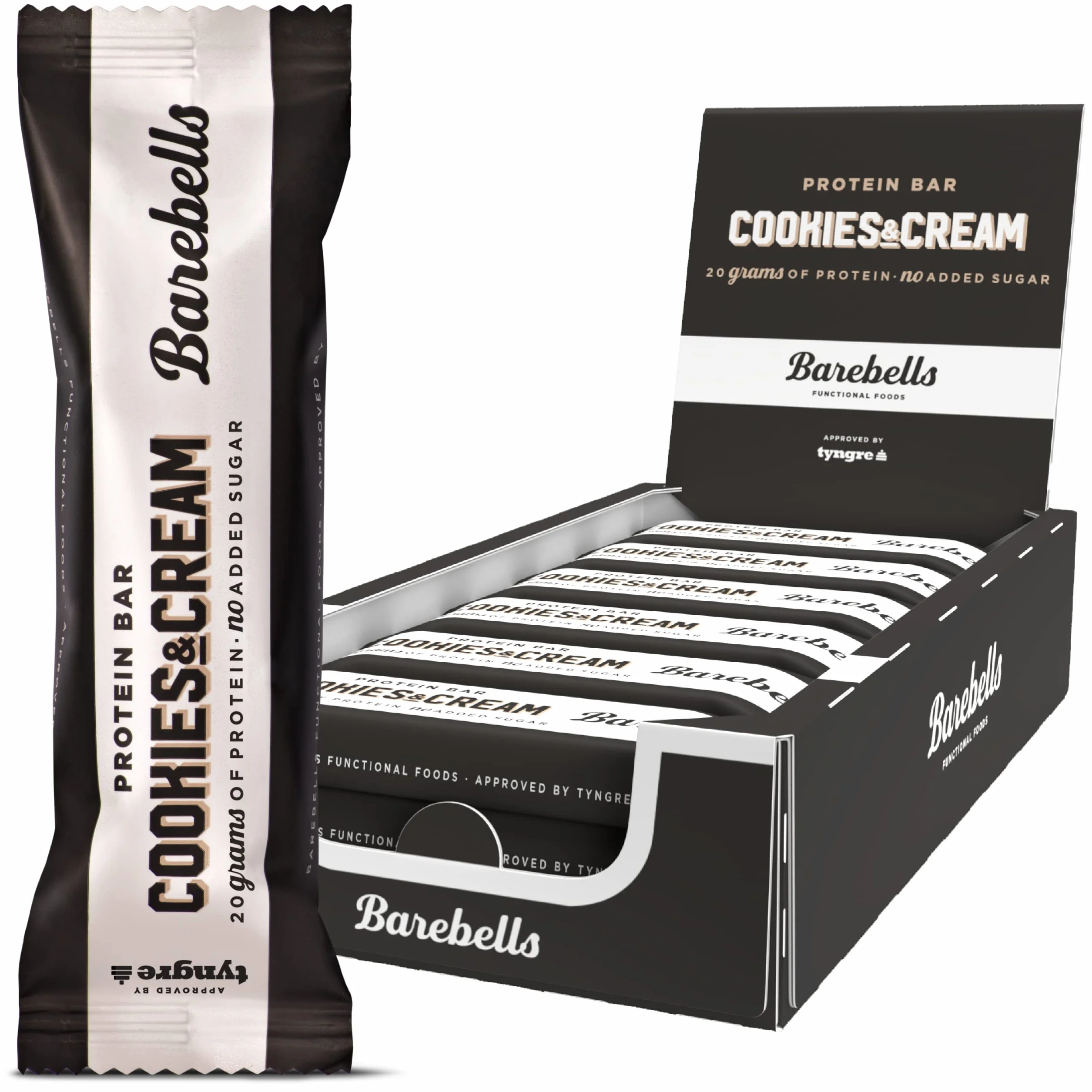 Barebells Cookies and Cream Protein Bars 20g Protein 12x55g Low Sugar