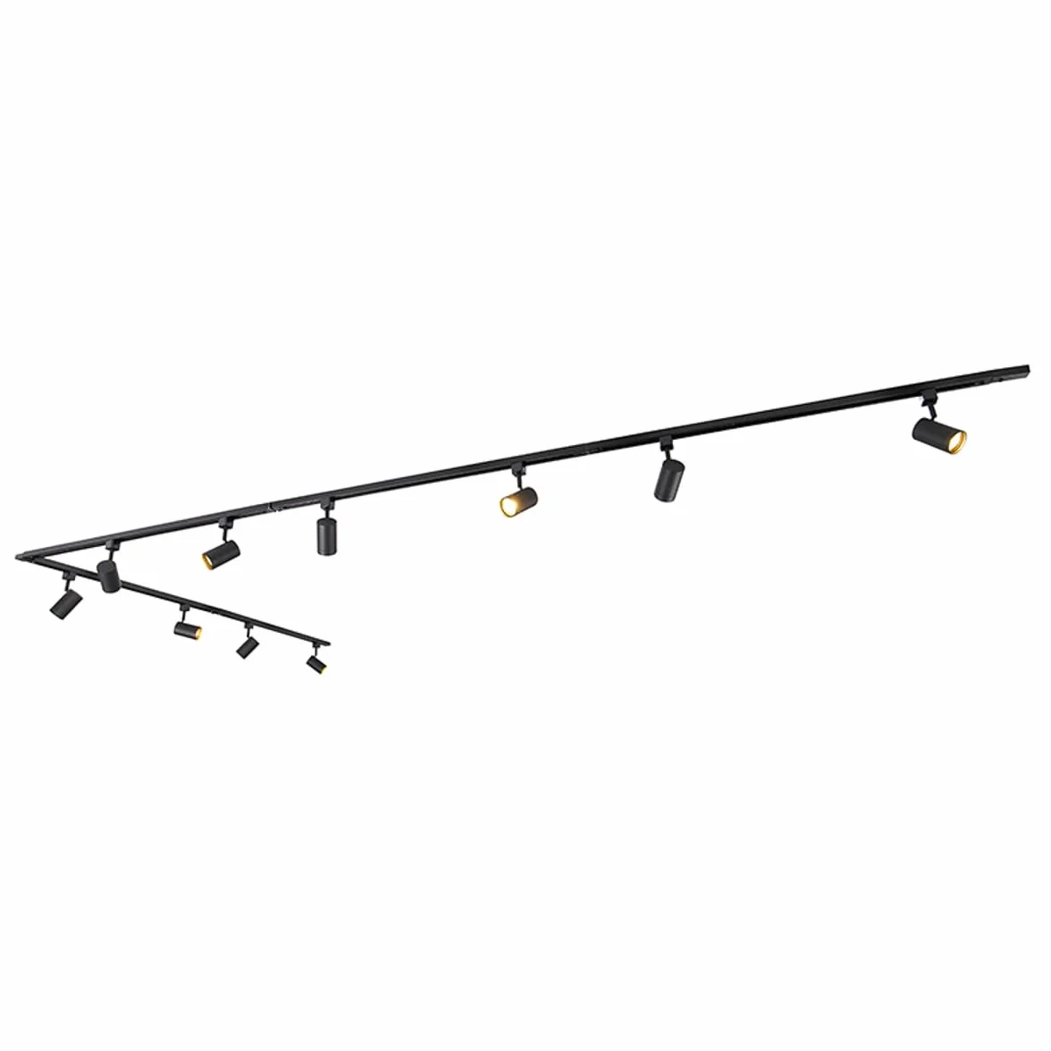 QAZQA Moderno sistema de carril monofásico 10 focos negro Jeana Aluminio/Acero/Plástico LED Max. 10x50W