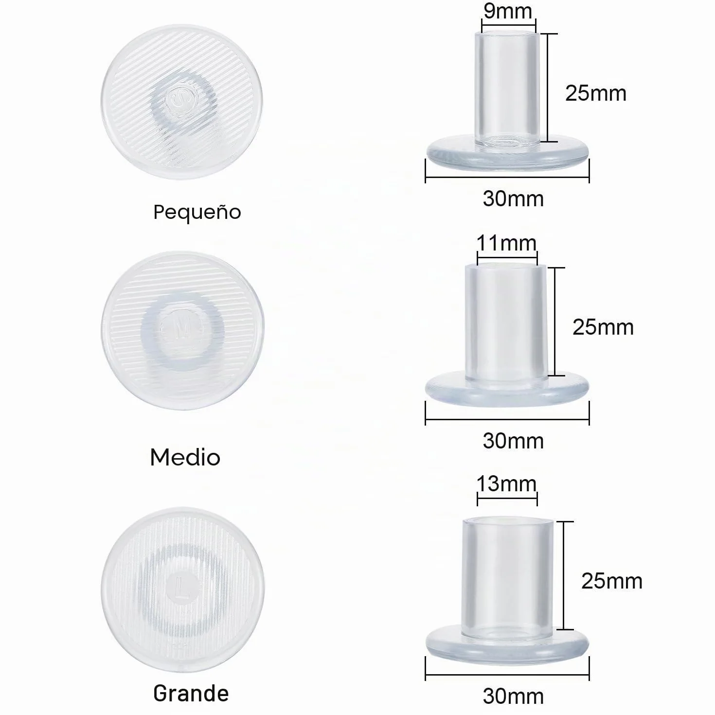 WADY 30 pares protectores transparentes para tacón alto boda