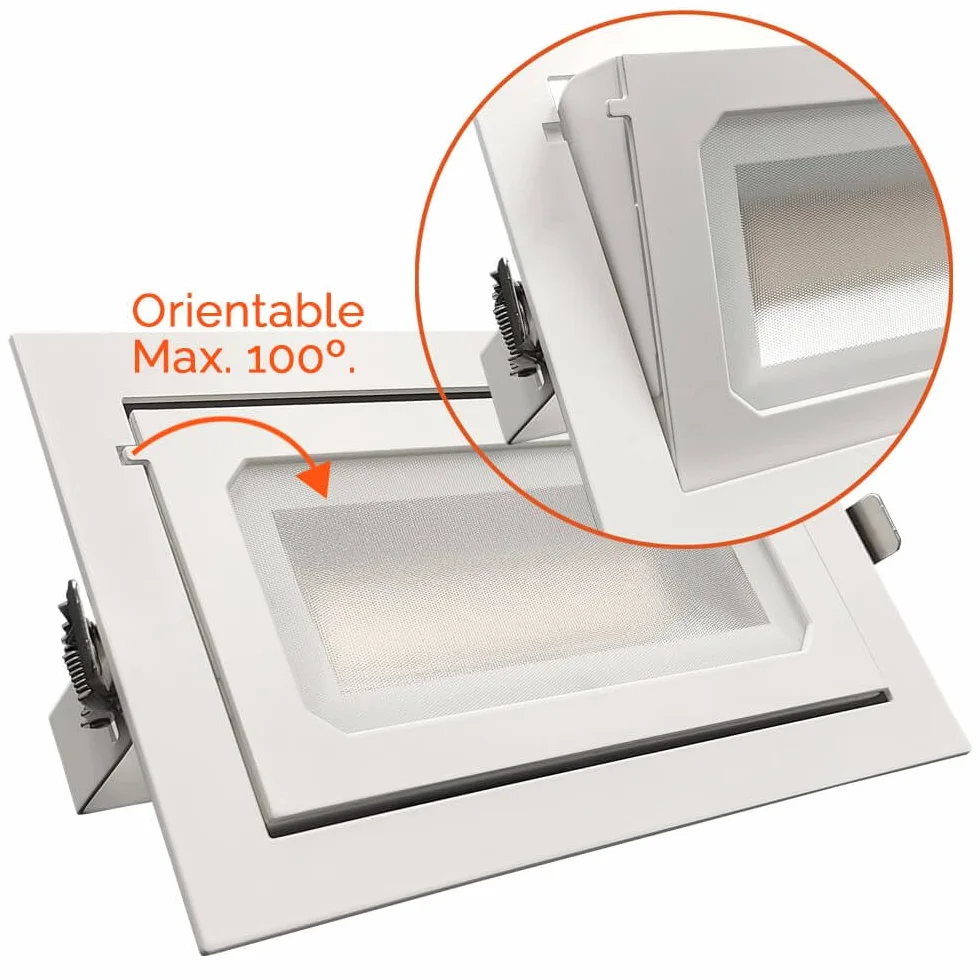 FactorLED Foco Proyector LED 40W Rectangular 120º Dimmable CCT Cambio de Color