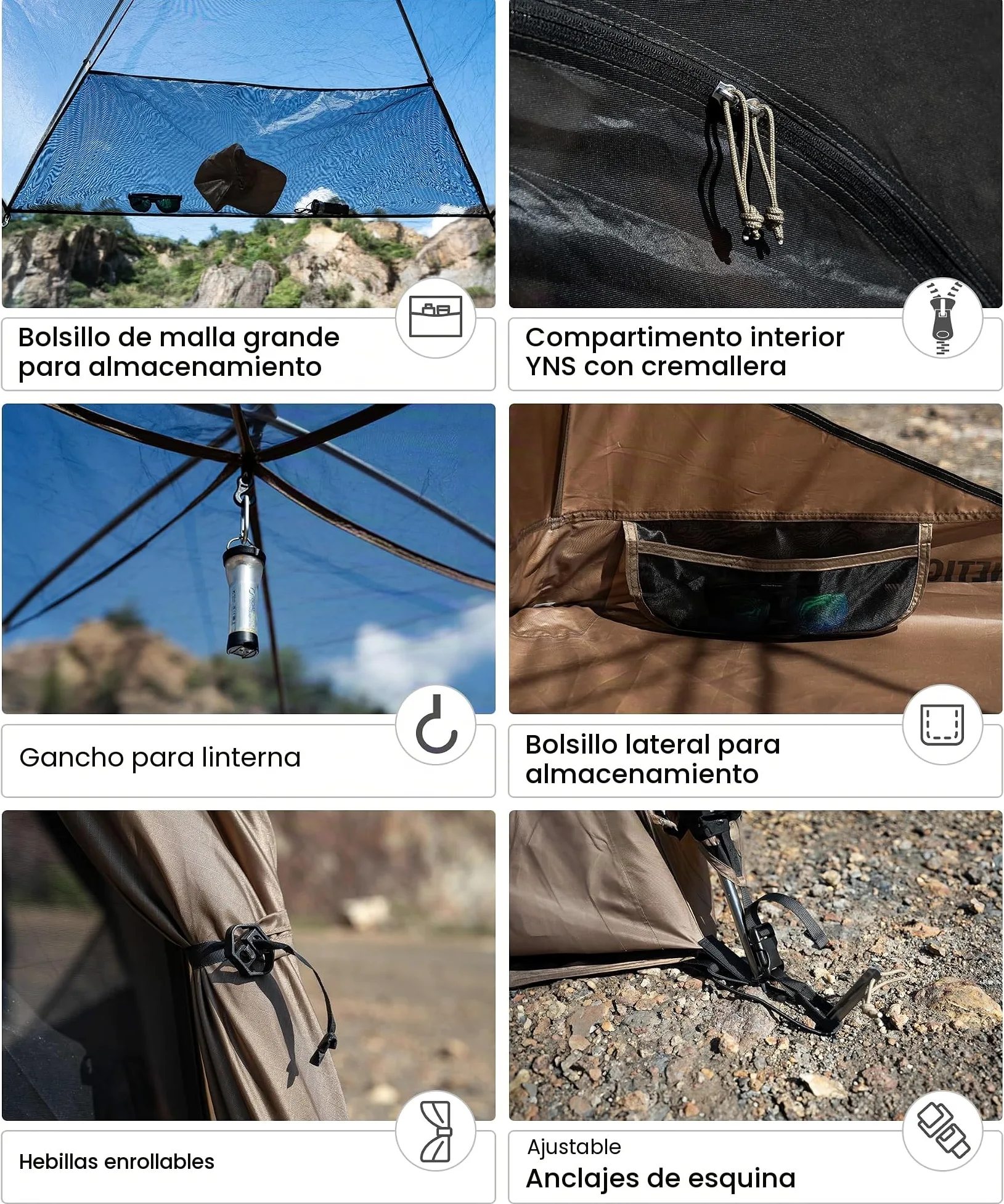 OneTigris JOVIAN 4 personas tienda de campaña impermeable cúpula para camping | Tienda de campaña familiar con columna de agua de 2000 mm, para actividades al aire libre y excursiones familiares