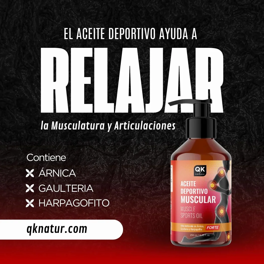 Aceite Deportivo Muscular 250 ml con Árnica, Gaulteria y Harpagofito