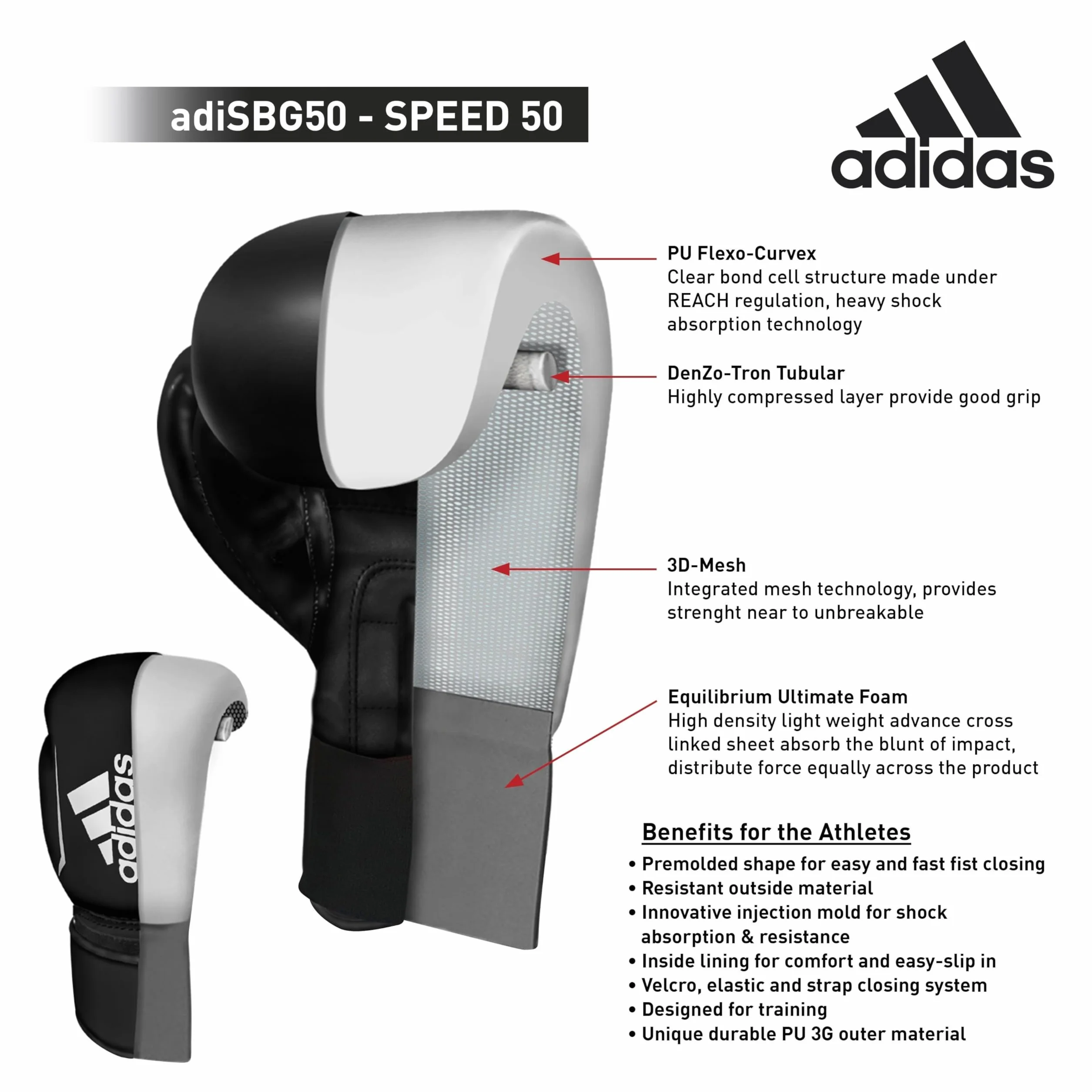 adidas Speed 50 Aluminio/Oro 10oz