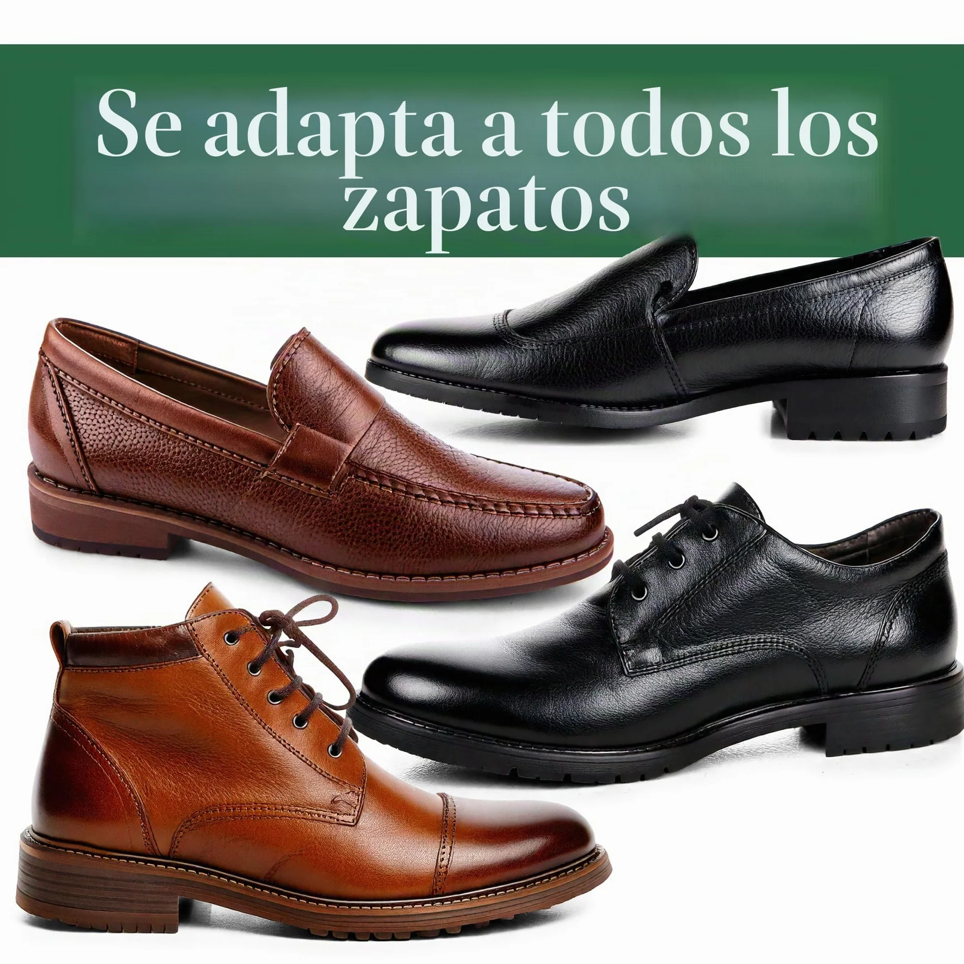 Sulpo 2 Pares Plantillas Talón para Zapatos Hombre Mujer - Elevador Talón Beige 5 mm Talla 41-46