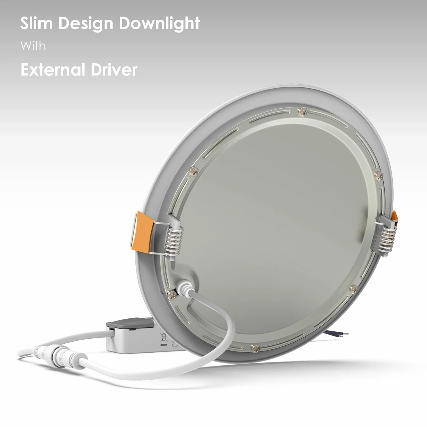 TRAXON LUXPOINT® Downlight LED Empotrable Slim 20W 3CCT 3000K/4000K/6500K con Driver Externo, Panel LED Redondo Ø224mm Corte 205-210mm, Foco LED Techo Interior 120° 220-240V (Blanco, 20W CCT)