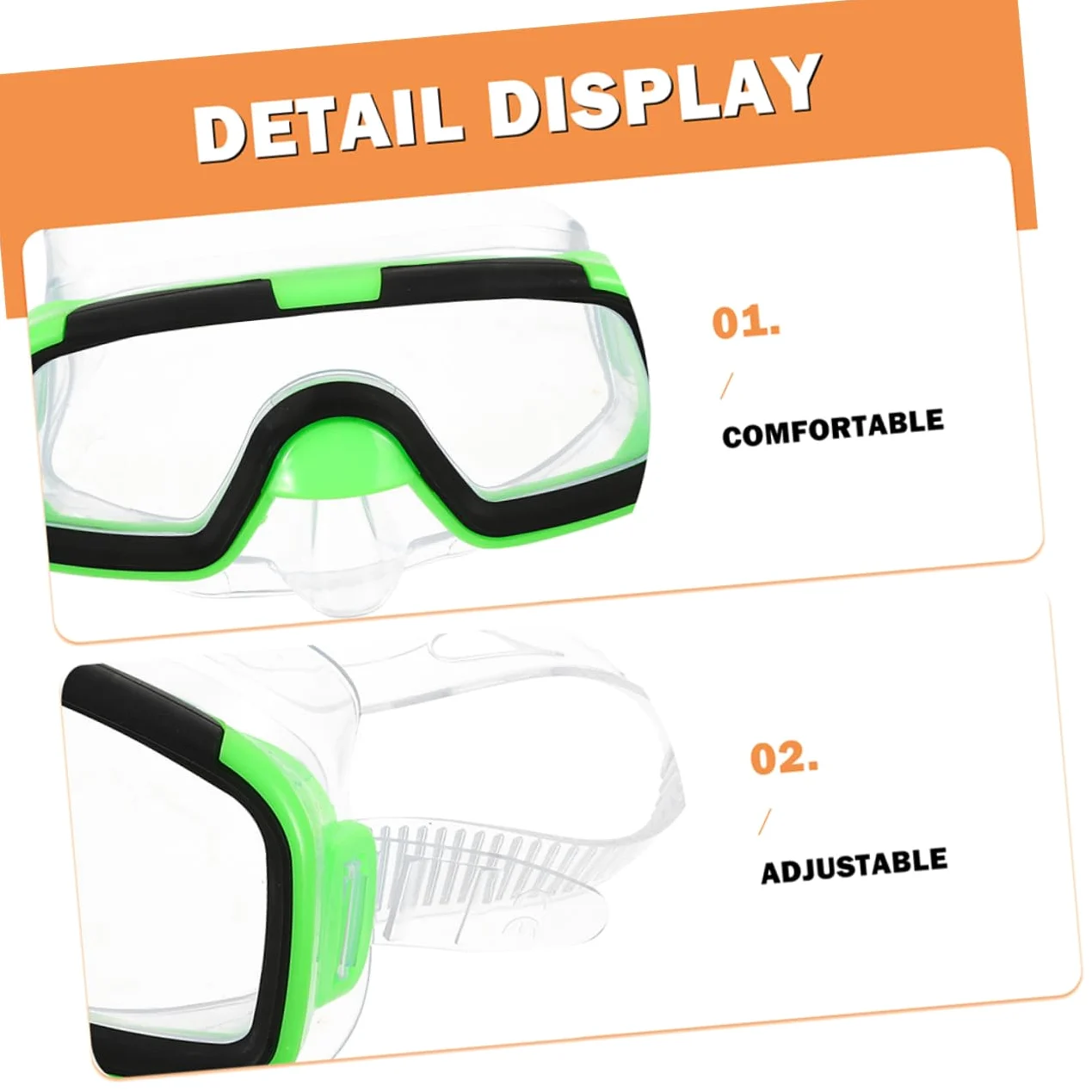 Toddmomy Snorkel para Gafas de Buceo Antiniebla y Aletas Ajustables Panorámica con Tecnología Anti-Fugas para Visión Clara y Natación y Buceo Incluye Gafas y Tubo Snorkel Azul y Verde