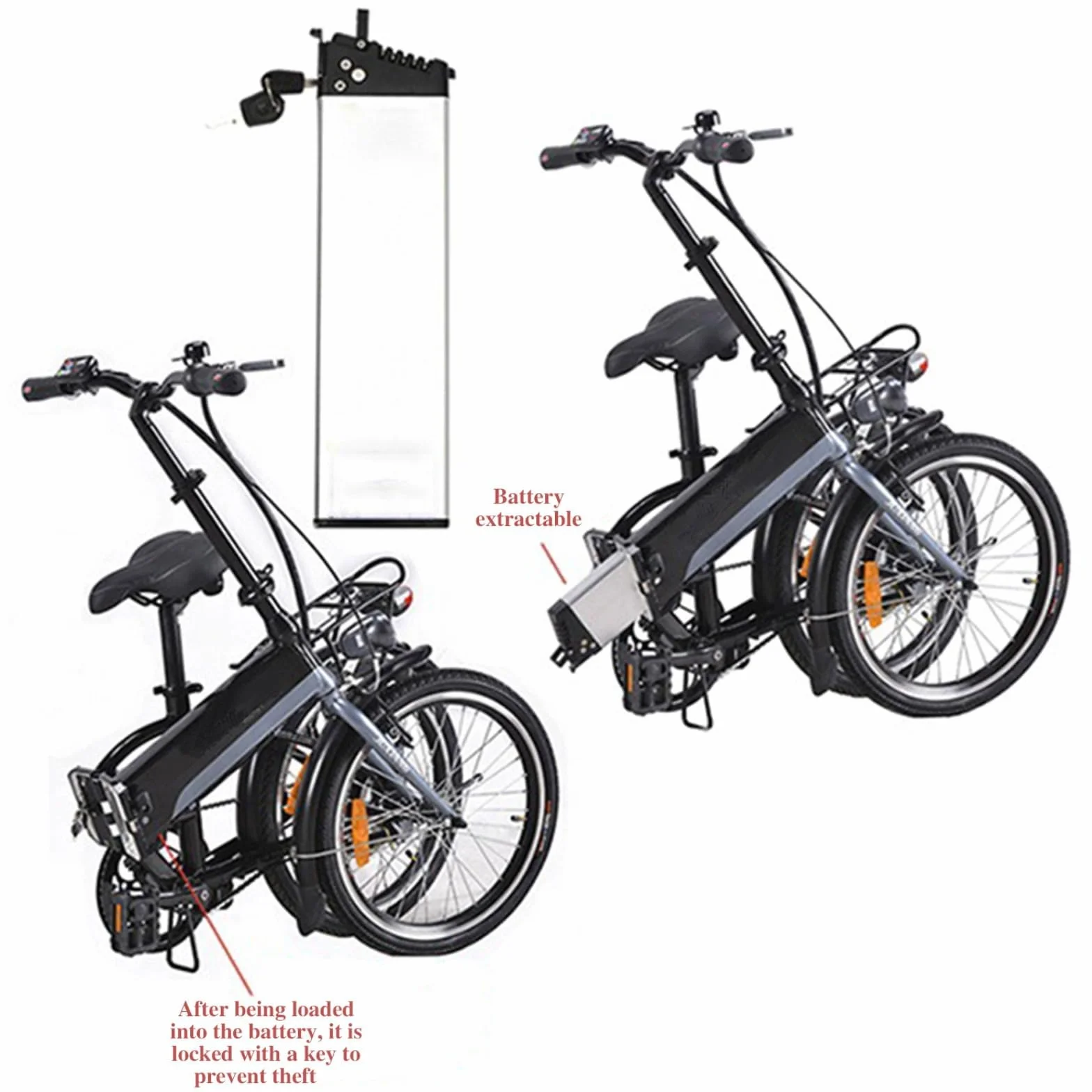 48V/36V Batería Bicicleta eléctrica 10.4Ah 12.8Ah 14Ah 15Ah 17.5Ah para Shengmilo Ebike Batería para Samebike LO26 20LVXD Batería 350w 500w 750w 1000w Motor con Cargador y BMS (48V 10.4Ah)