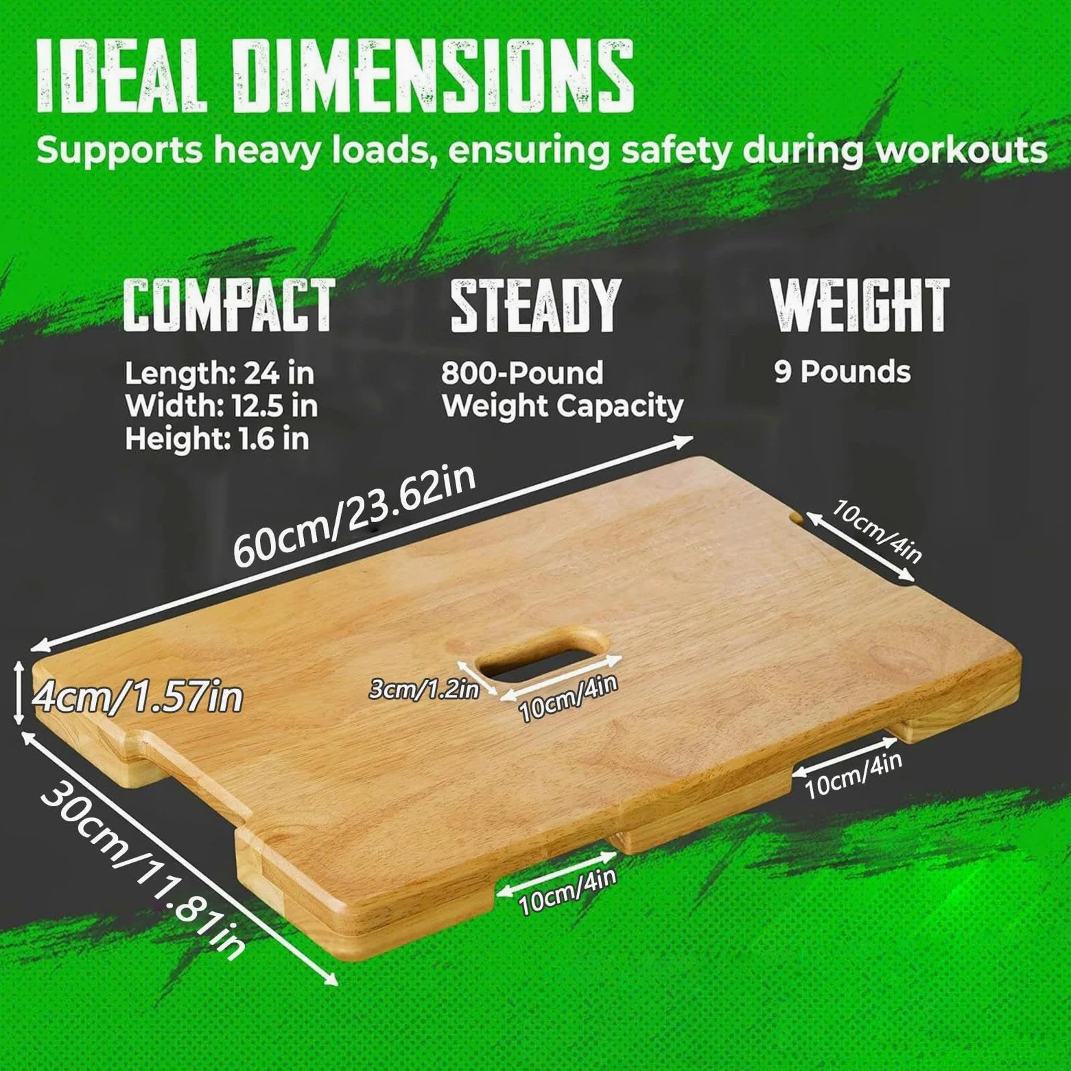 Tabla De Madera Para Inclinación: Entrenador De Equilibrio Ajustable, Reposapiés Antideslizante, Plataforma Para Sentadillas Duradera | Accesorio Profesional De La Yoga Del Gimnasio En Casa Para La Fu