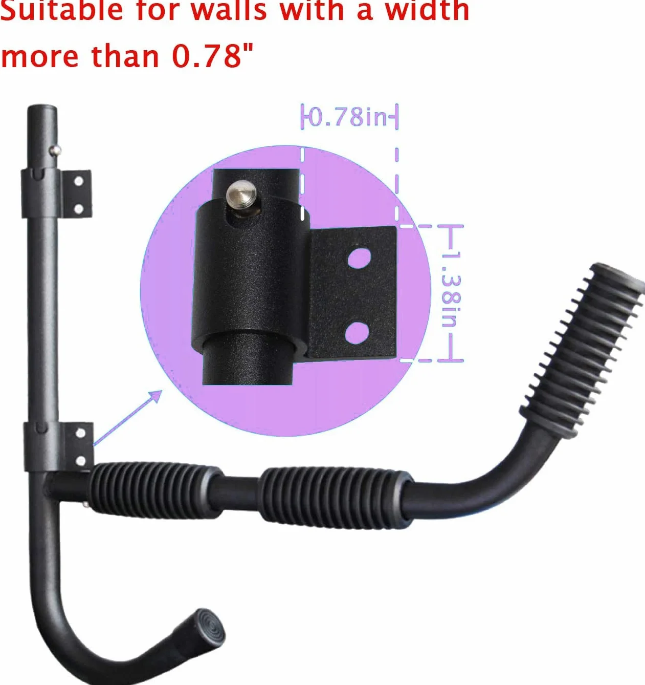 Estante de Almacenamiento para Kayak, Ganchos de Pared de Acero Resistente, Capacidad 80 Libras