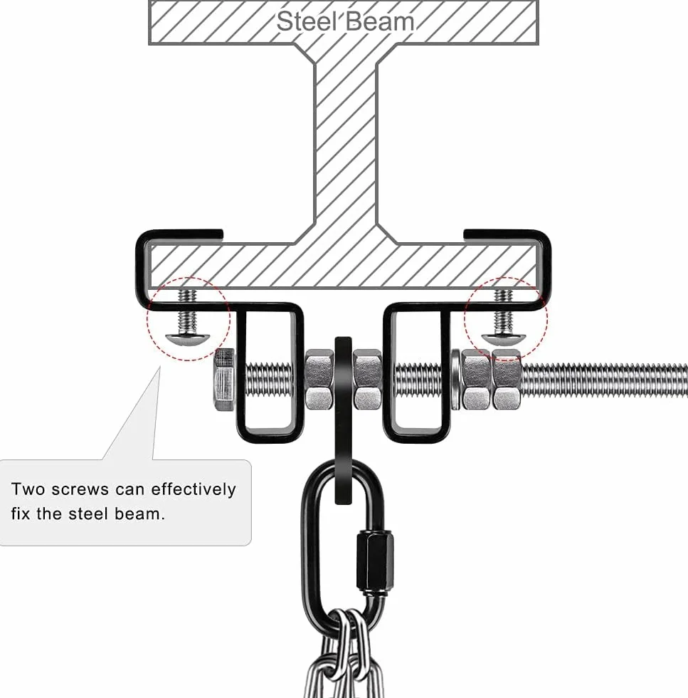 BeneLabel Soporte de Pared para Saco de Boxeo - Percha para Bolsa Pesada Con Kit y Accesorios