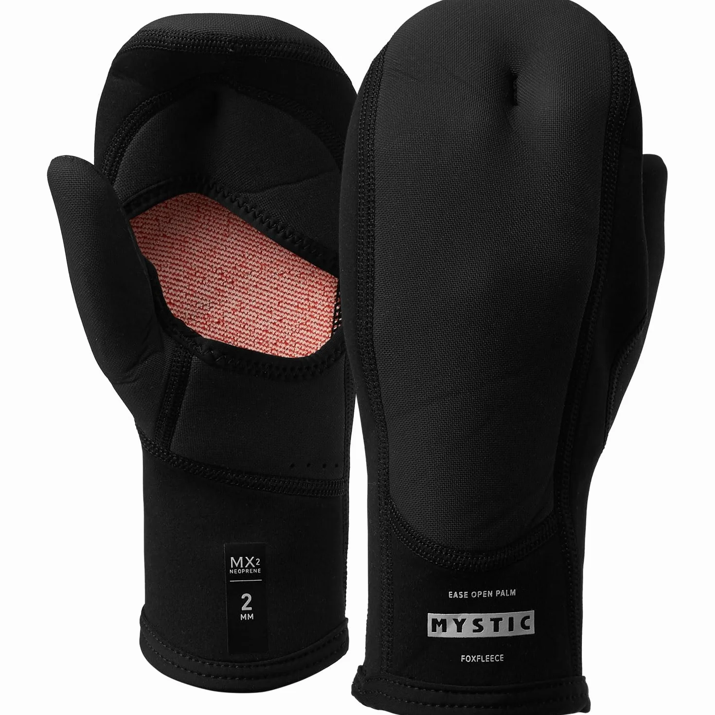 Mystic Deportes acuáticos - Surf Kitesurf & Windsurf Ease 2mm Open Palm Kayak o Kayak - Guante - Negro